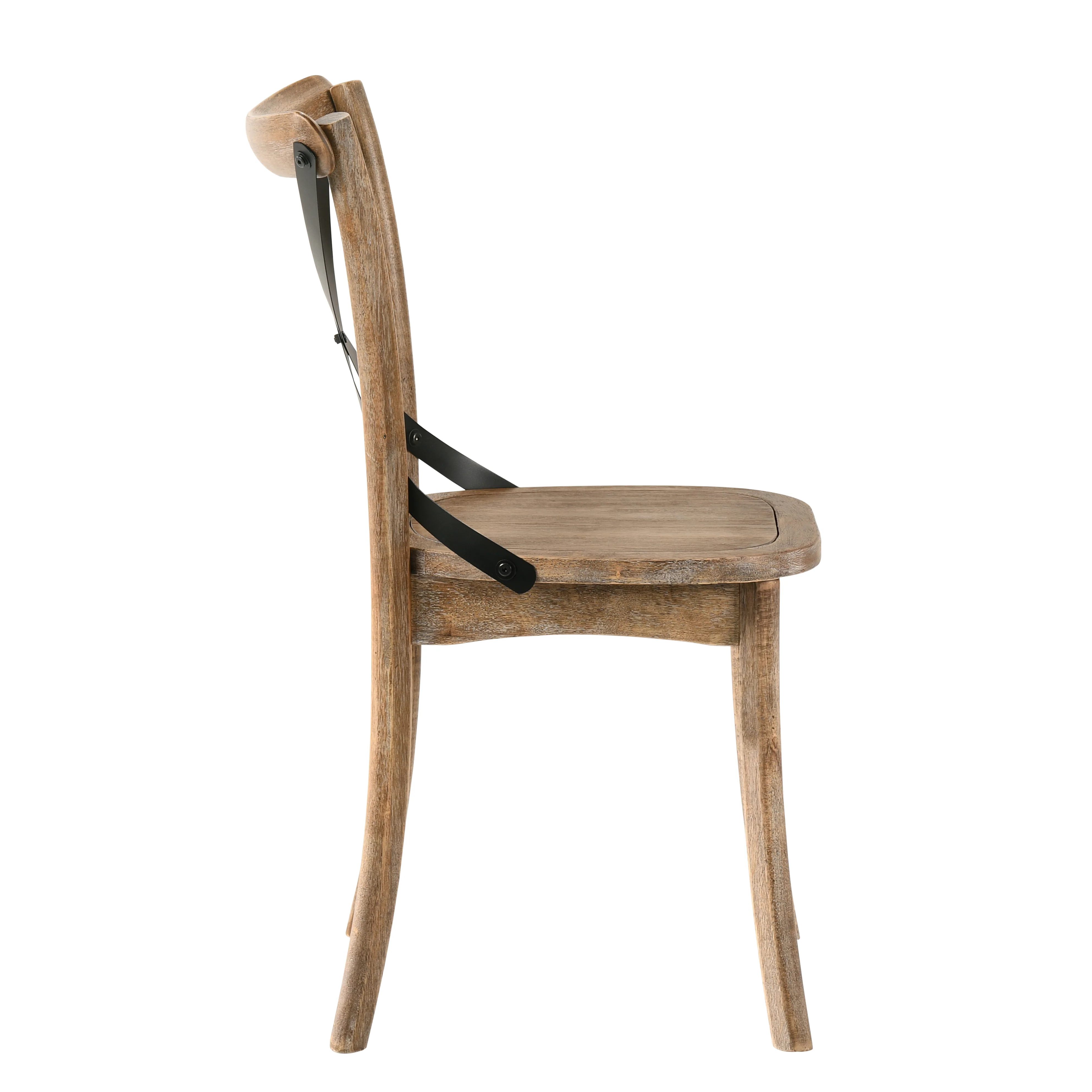 Rustic Oak Dining Chair, Set of 2 - Image 4