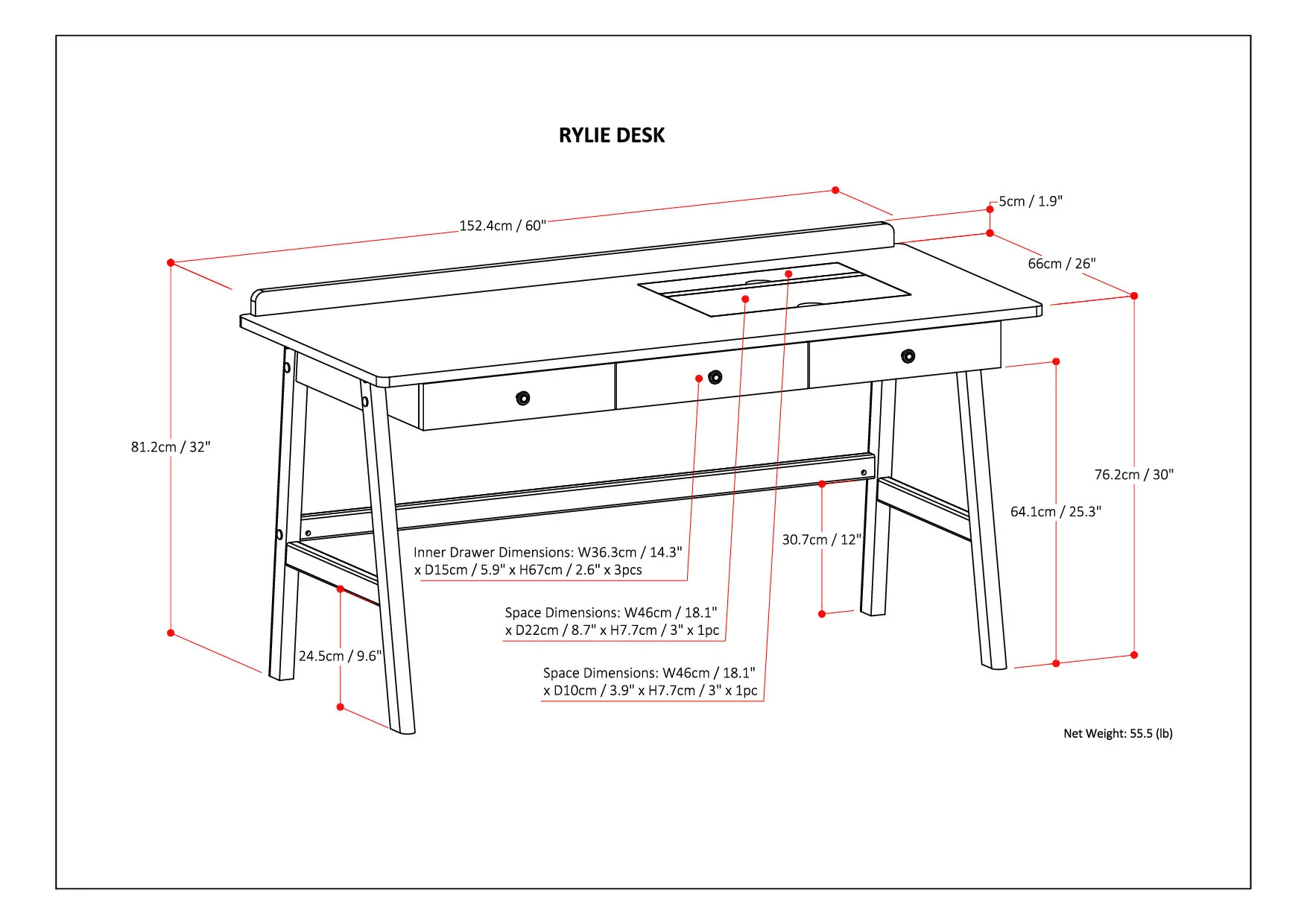 Rylie Home Office Desk - Image 10