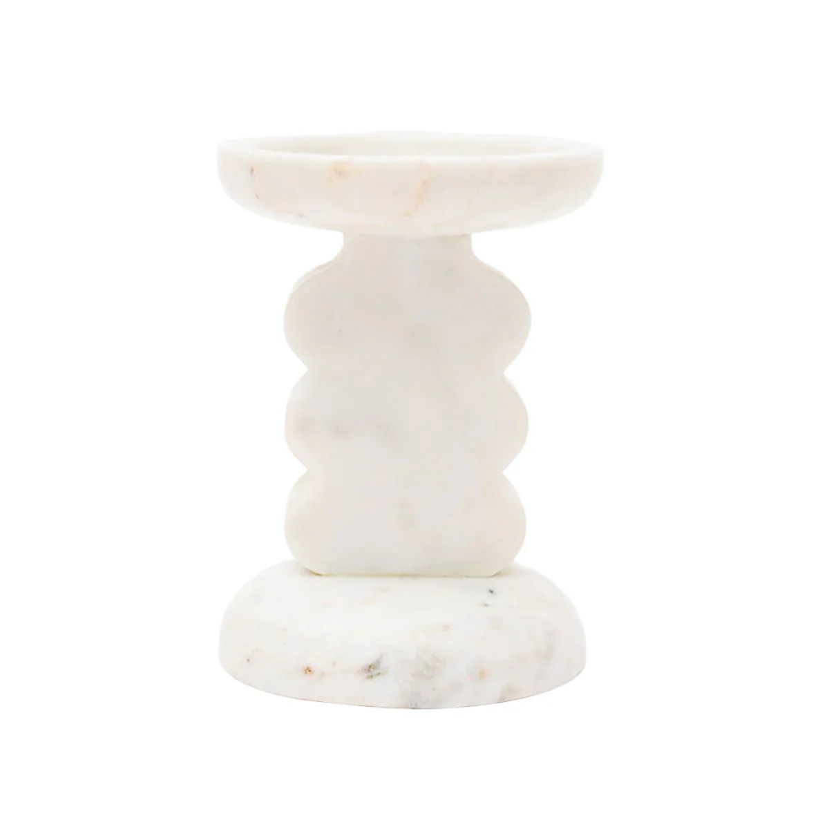 Scalloped Marble Candle Holder - Image 6