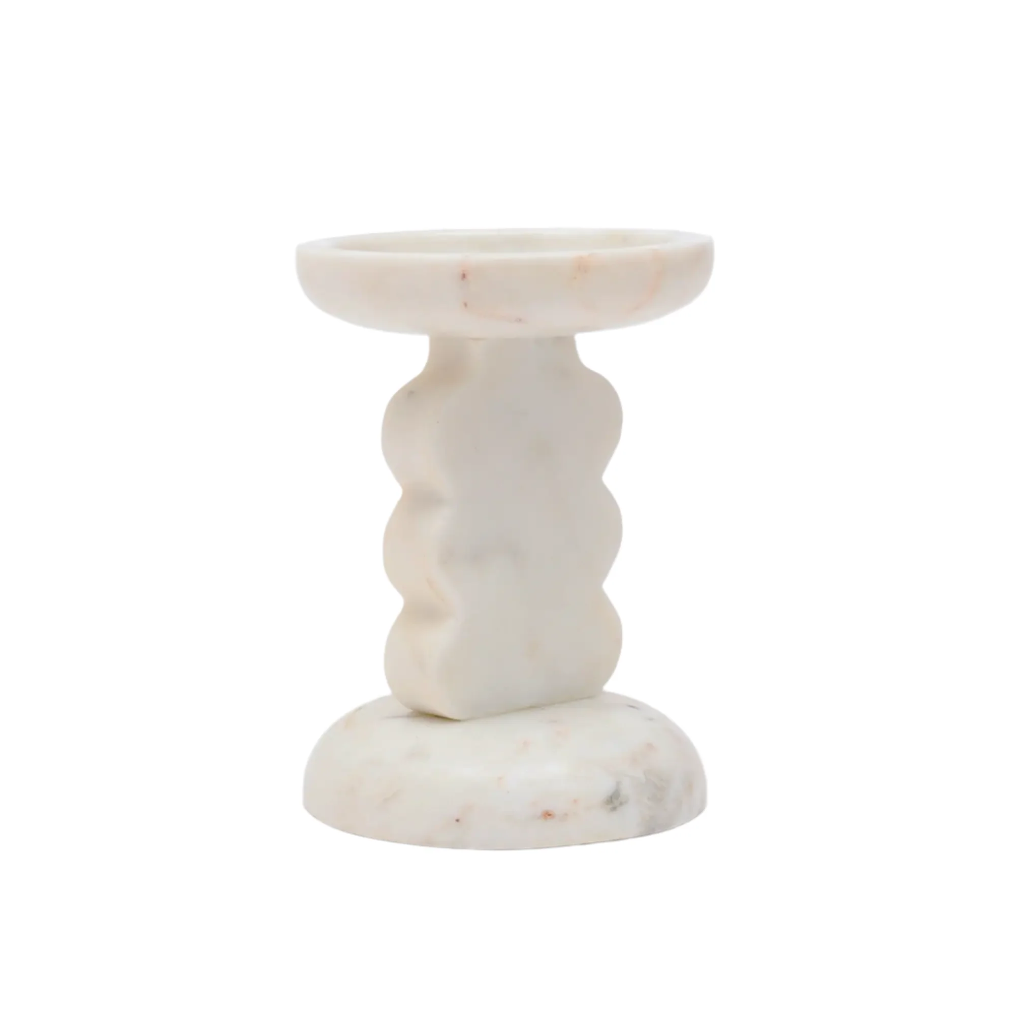 Scalloped Marble Candle Holder - Image 8