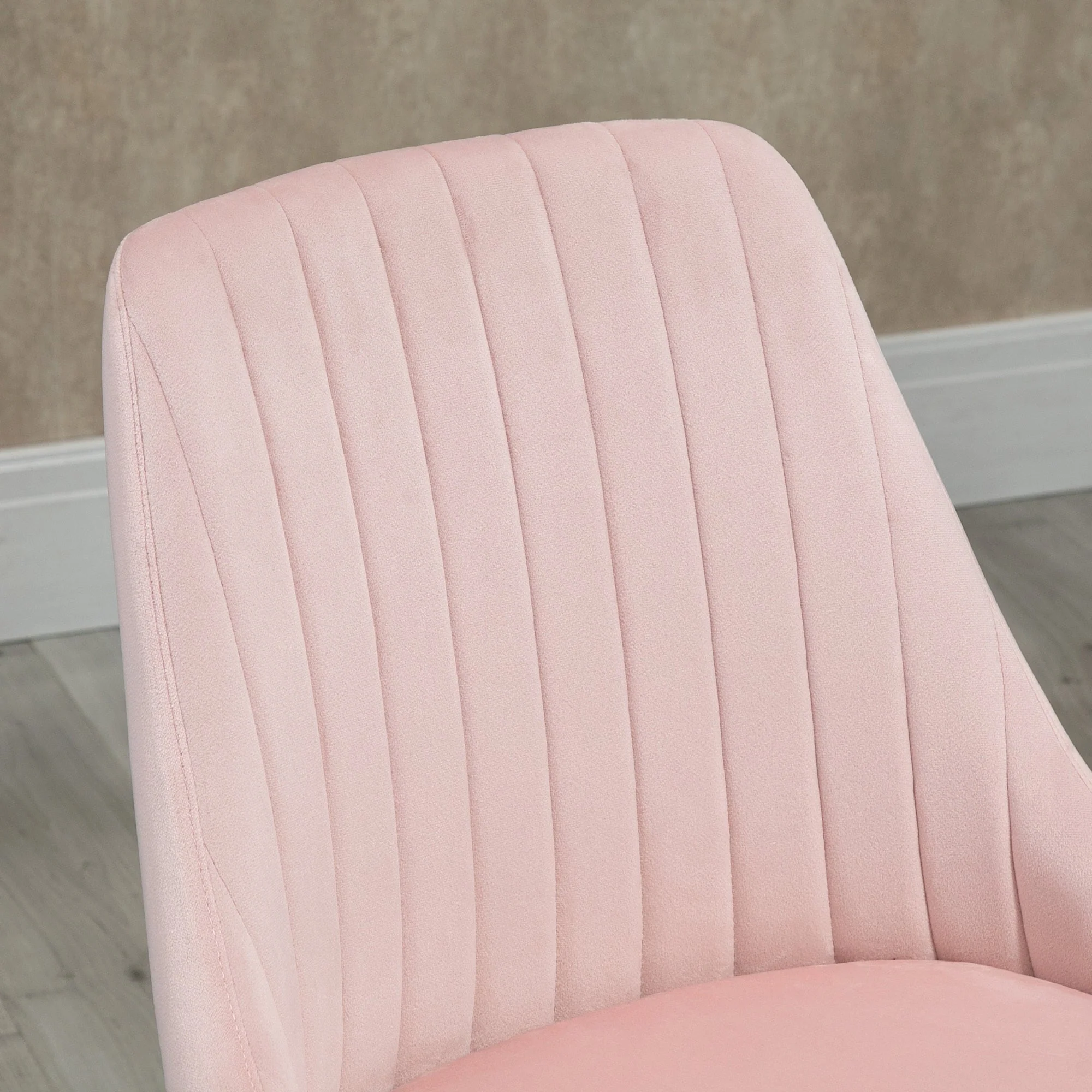 Scalloped Velvet Swivel Desk Chair - Image 13