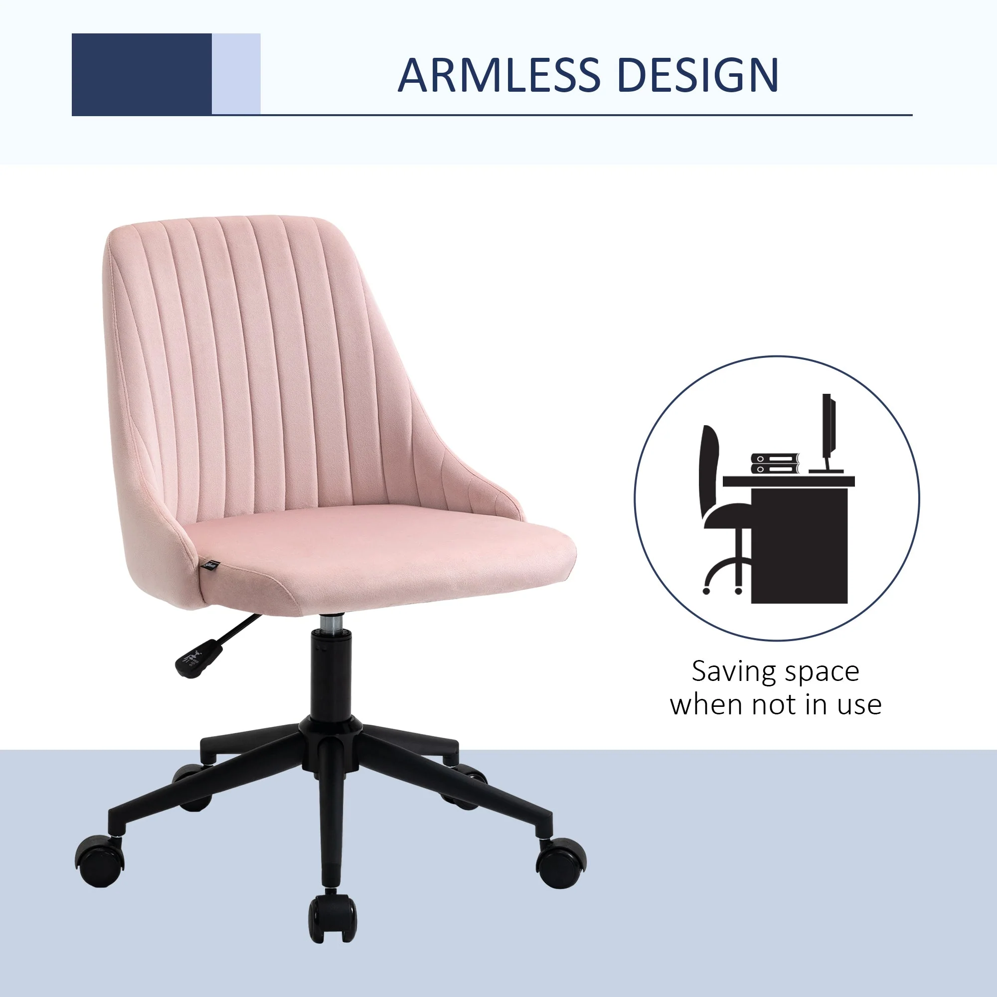 Scalloped Velvet Swivel Desk Chair - Image 16