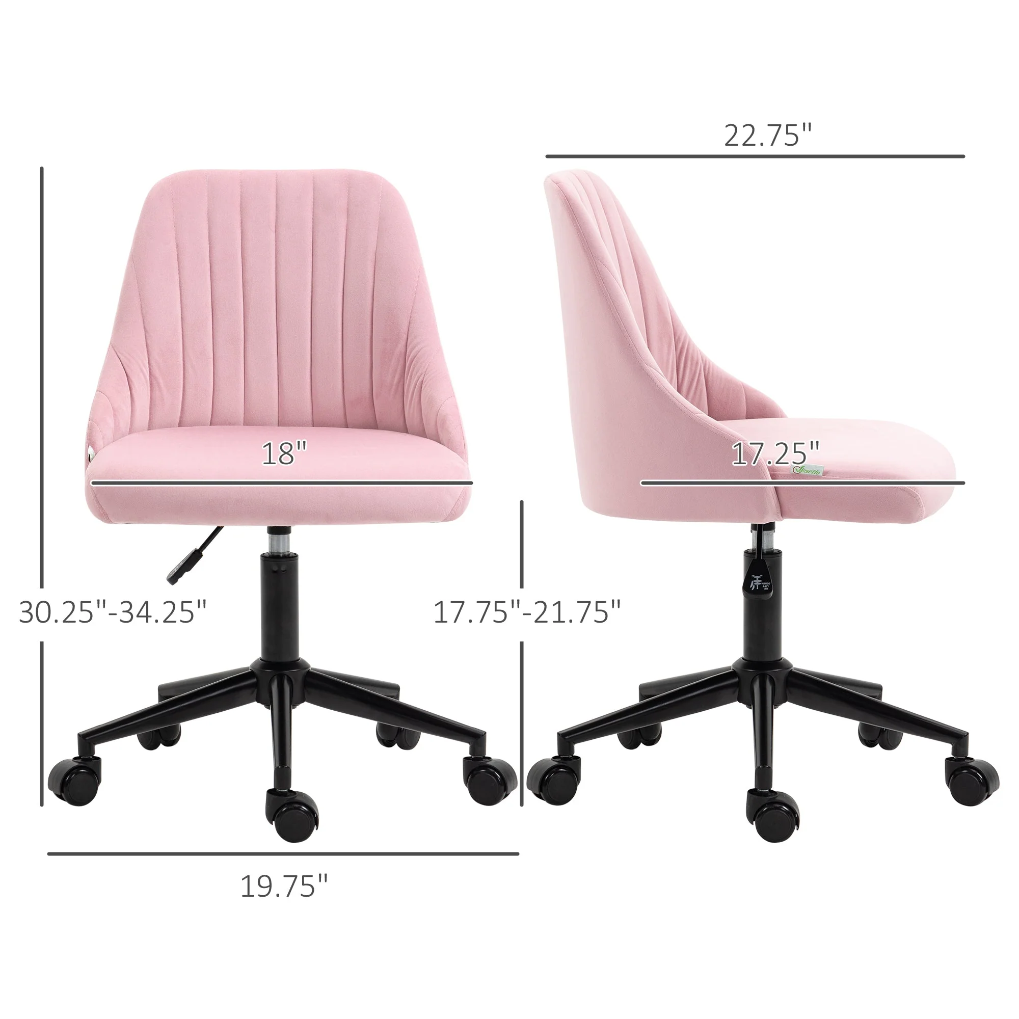 Scalloped Velvet Swivel Desk Chair - Image 18