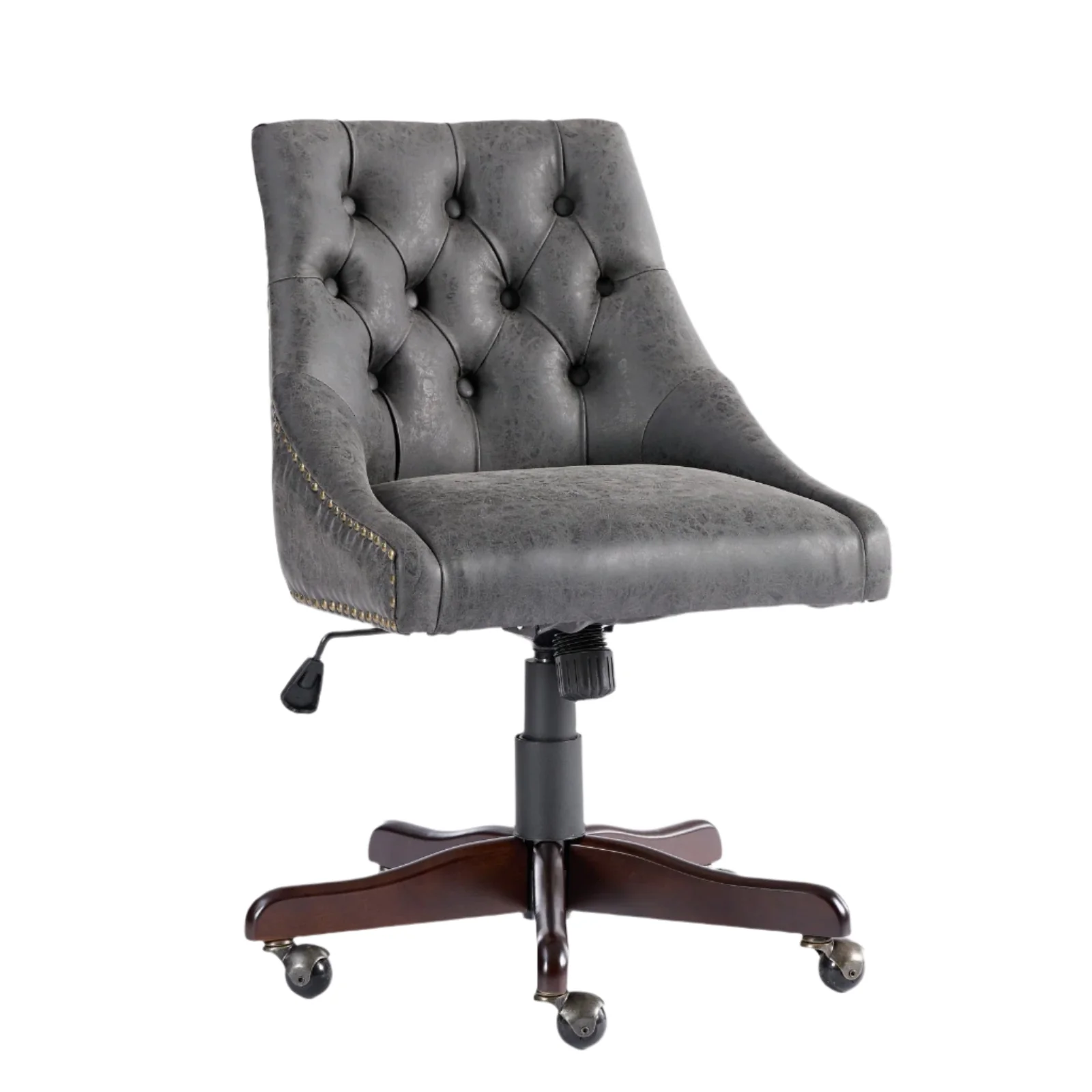 Sheepskin Pattern Fabric Home Office Chair with Lift, Swivel and Recline Functions