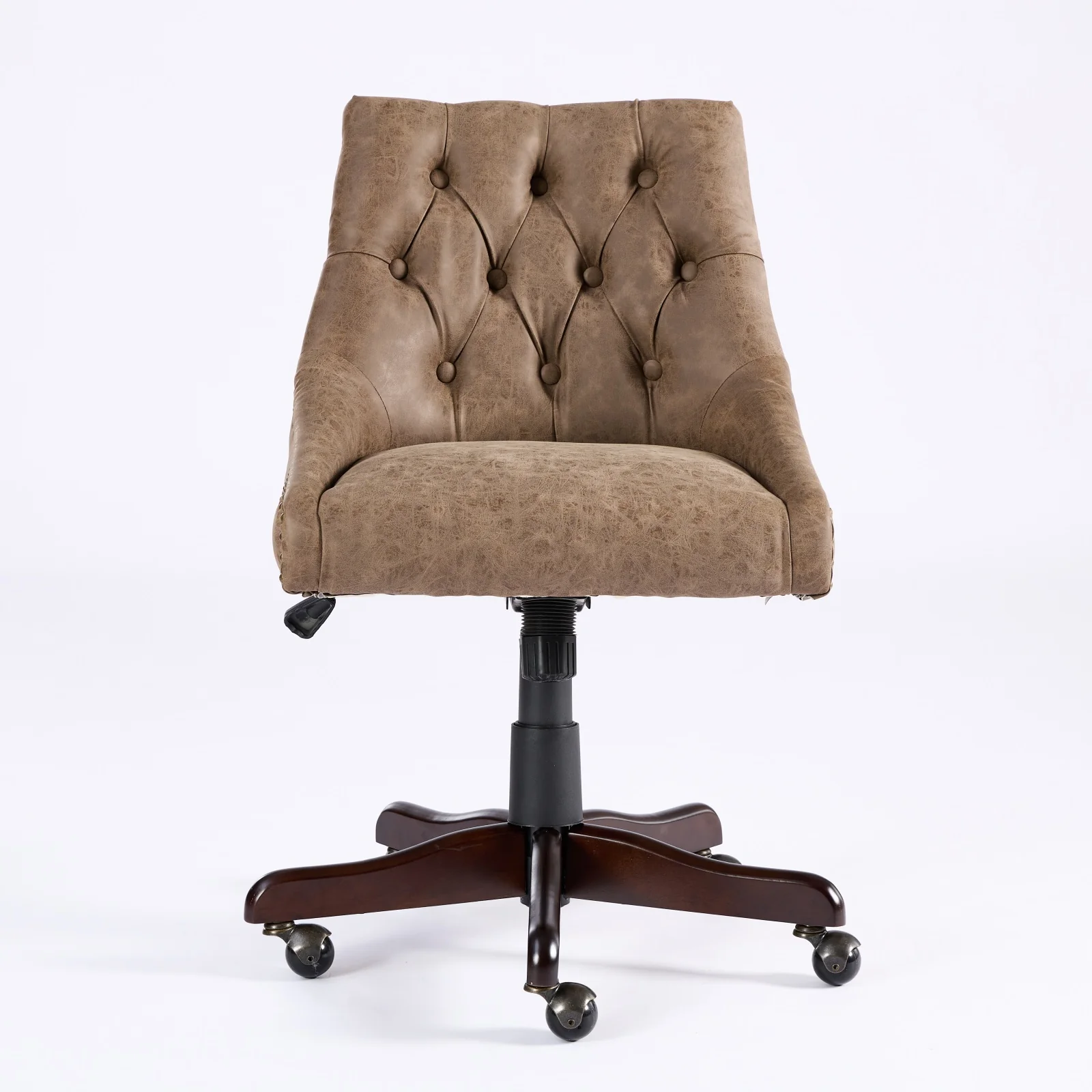Sheepskin Pattern Fabric Home Office Chair with Lift, Swivel and Recline Functions - Image 23