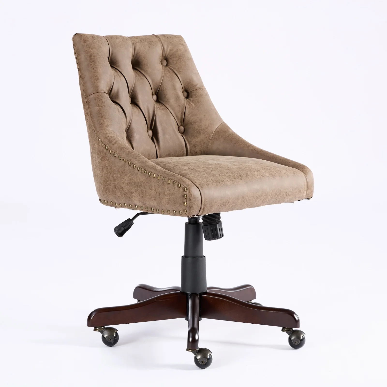 Sheepskin Pattern Fabric Home Office Chair with Lift, Swivel and Recline Functions - Image 24