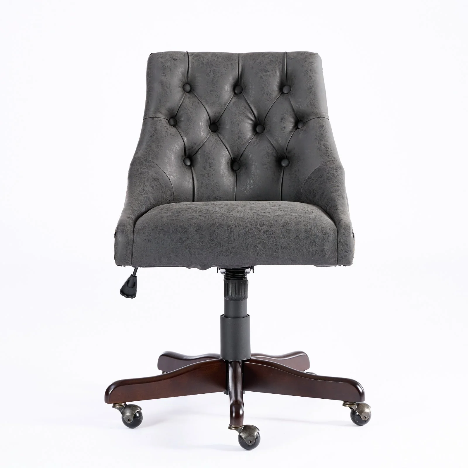 Sheepskin Pattern Fabric Home Office Chair with Lift, Swivel and Recline Functions - Image 3