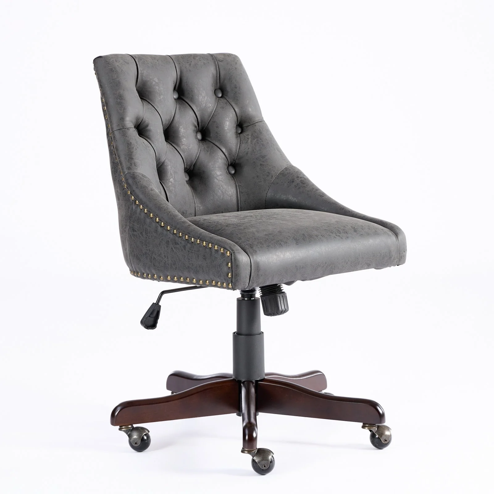 Sheepskin Pattern Fabric Home Office Chair with Lift, Swivel and Recline Functions - Image 4