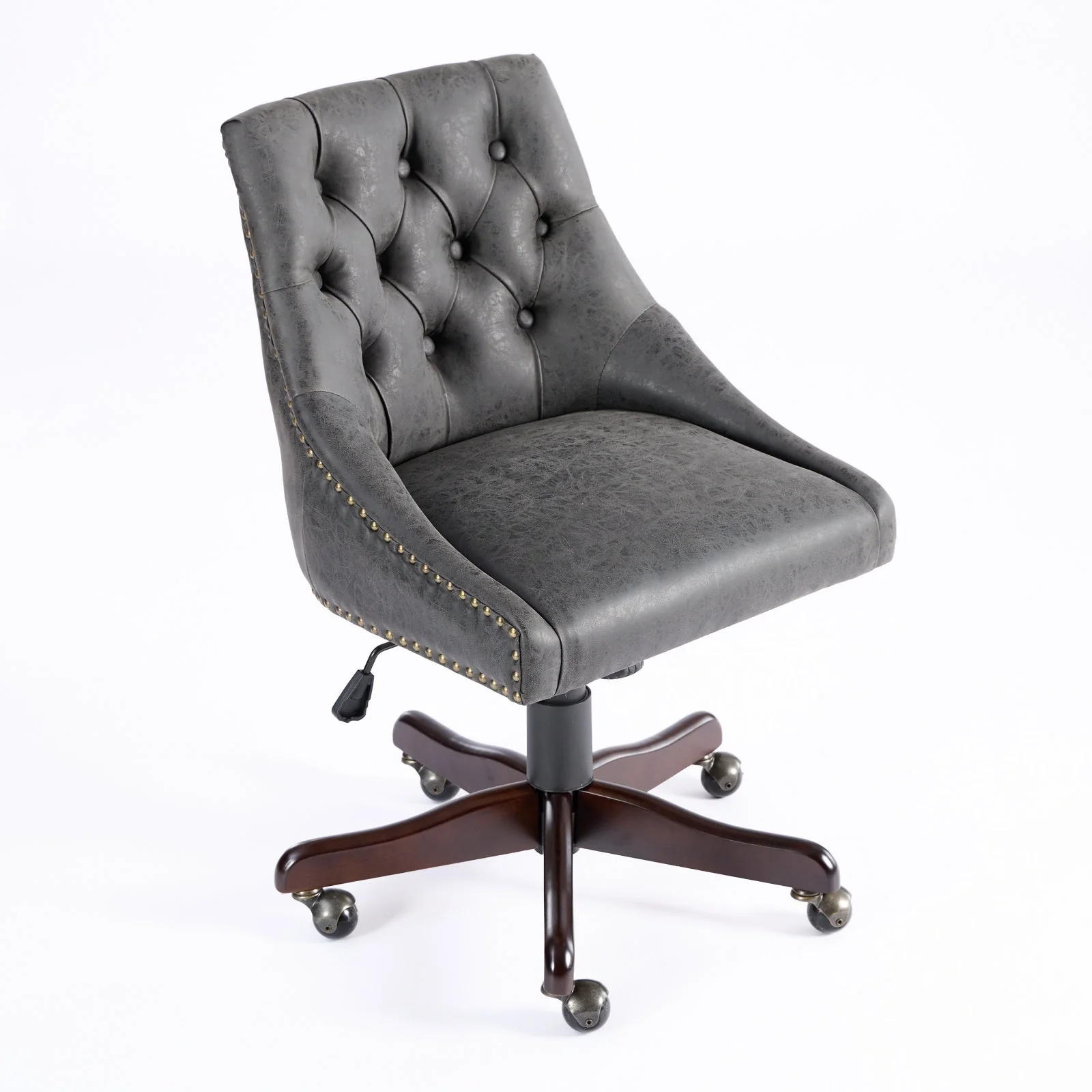 Sheepskin Pattern Fabric Home Office Chair with Lift, Swivel and Recline Functions - Image 5