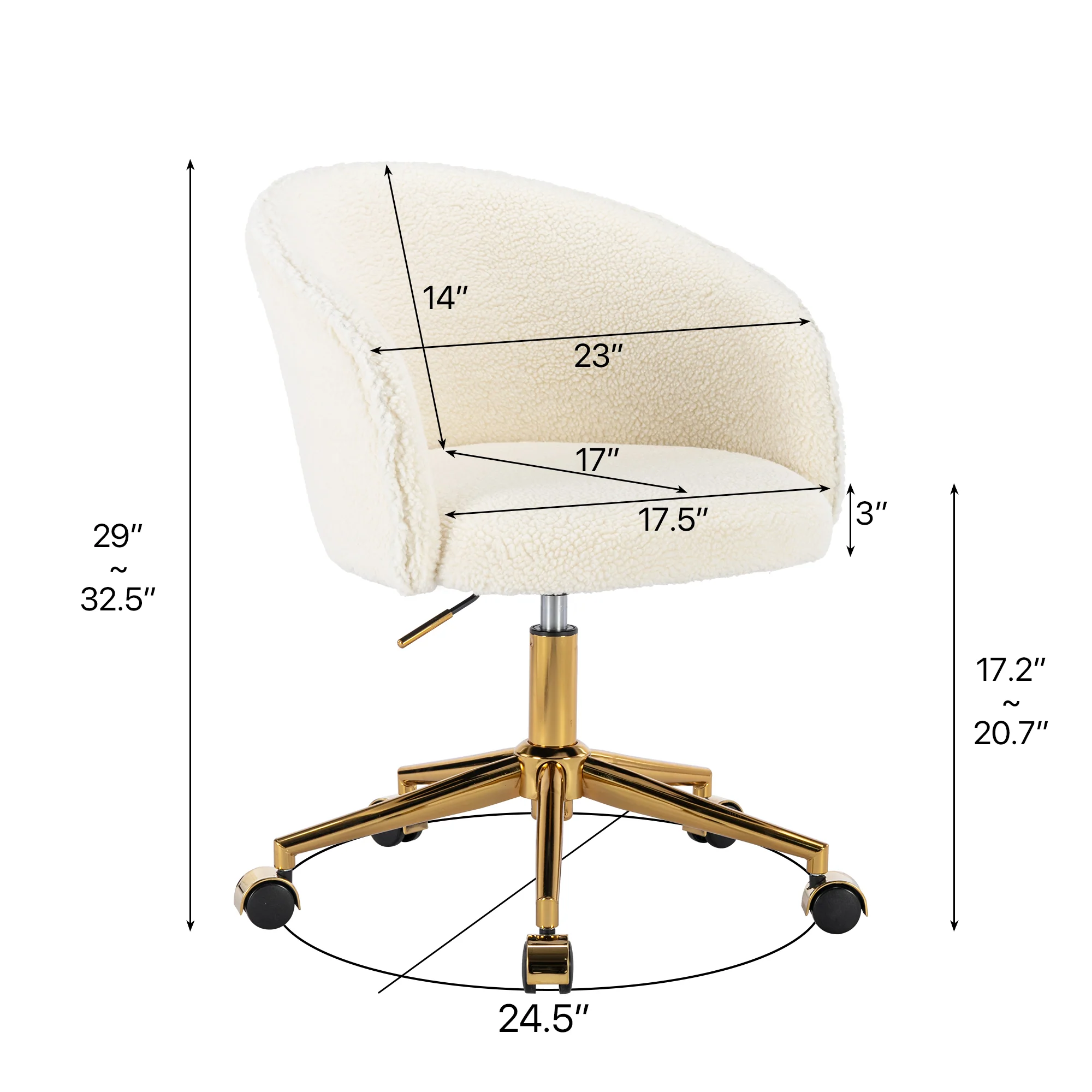 Sherpa Club Home Office Desk Chair - Image 6