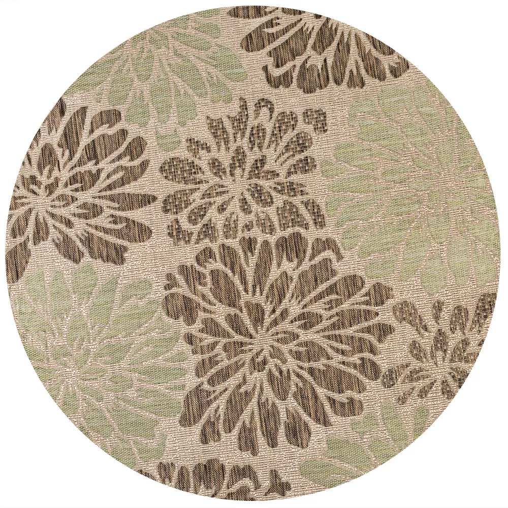 Zinnia Modern Floral Textured Weave Indoor/Outdoor Runner Rug - Image 14
