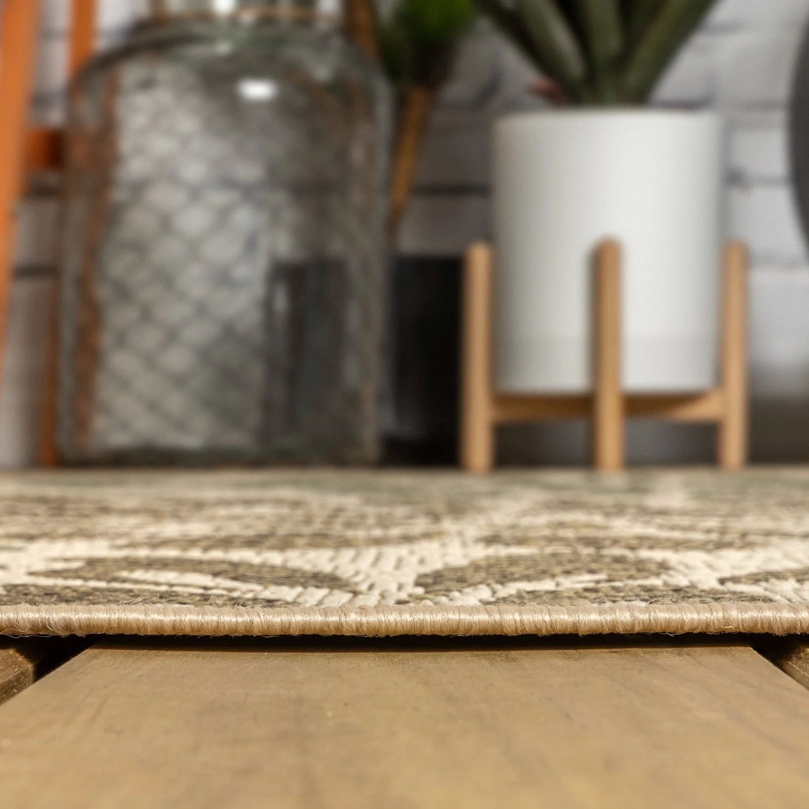 Zinnia Modern Floral Textured Weave Indoor/Outdoor Runner Rug - Image 26
