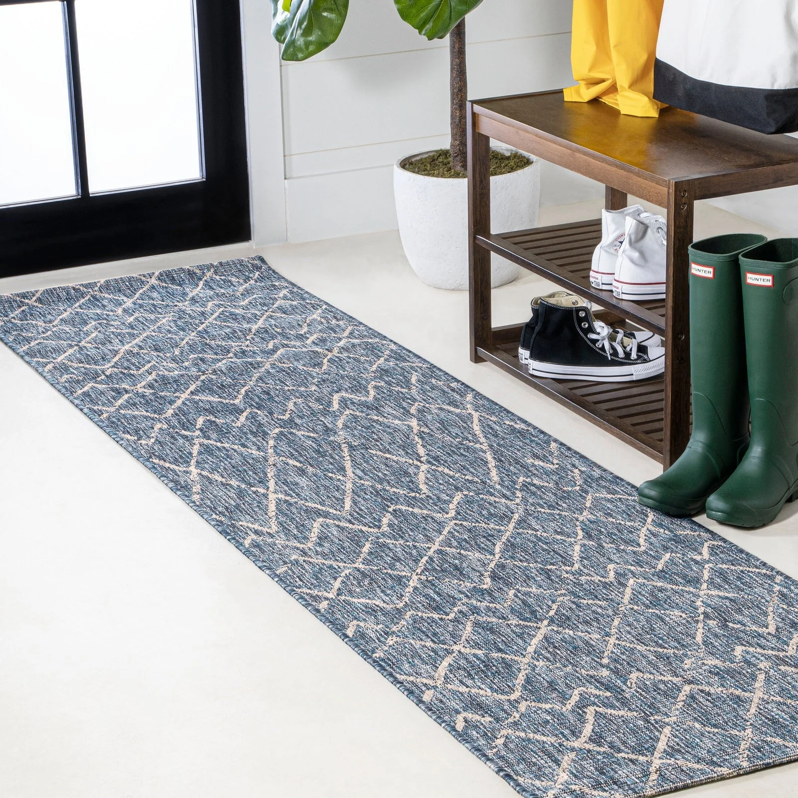 Madaba Moroccan Trellis Indoor/Outdoor Runner Rug - Image 16