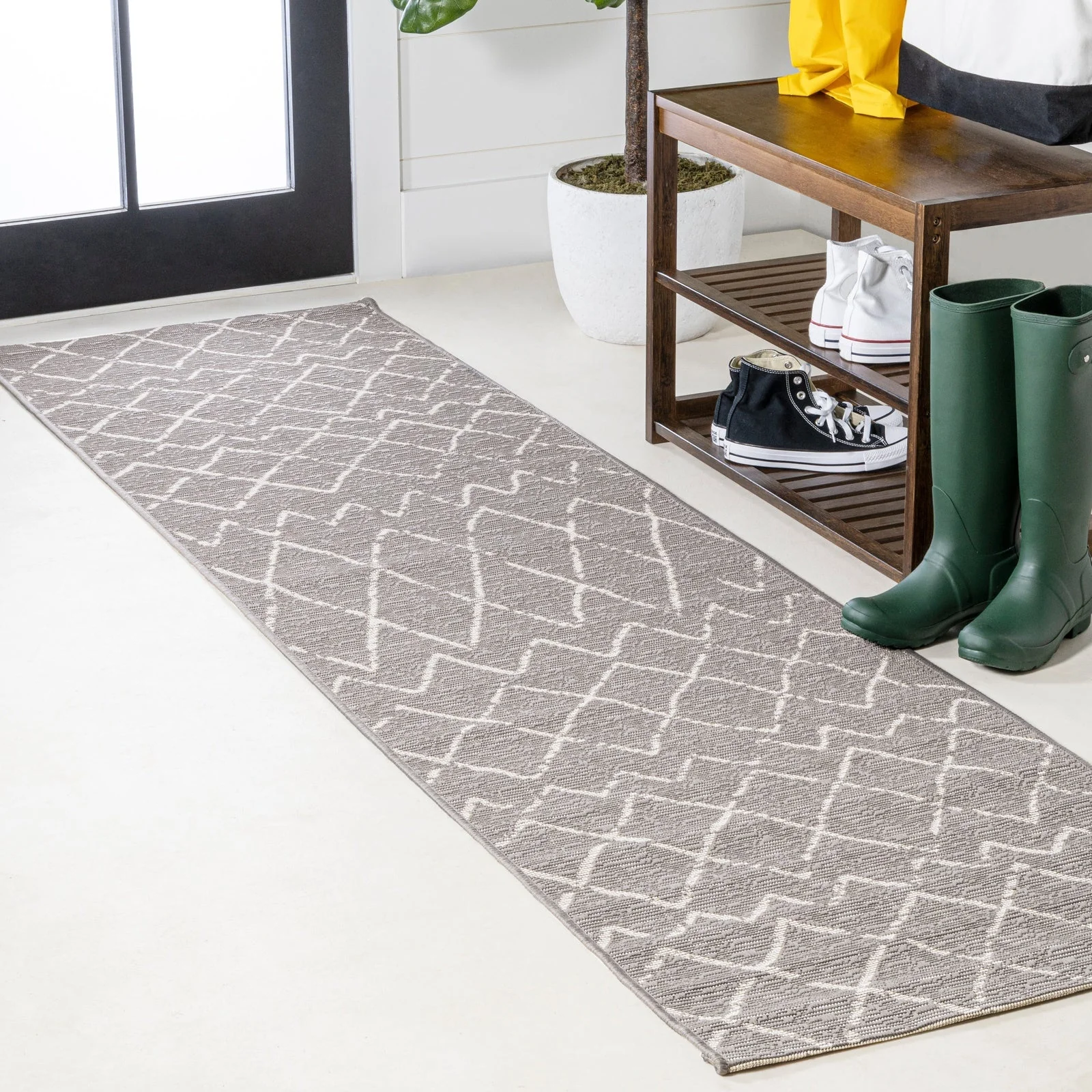 Madaba Moroccan Trellis Indoor/Outdoor Runner Rug - Image 18