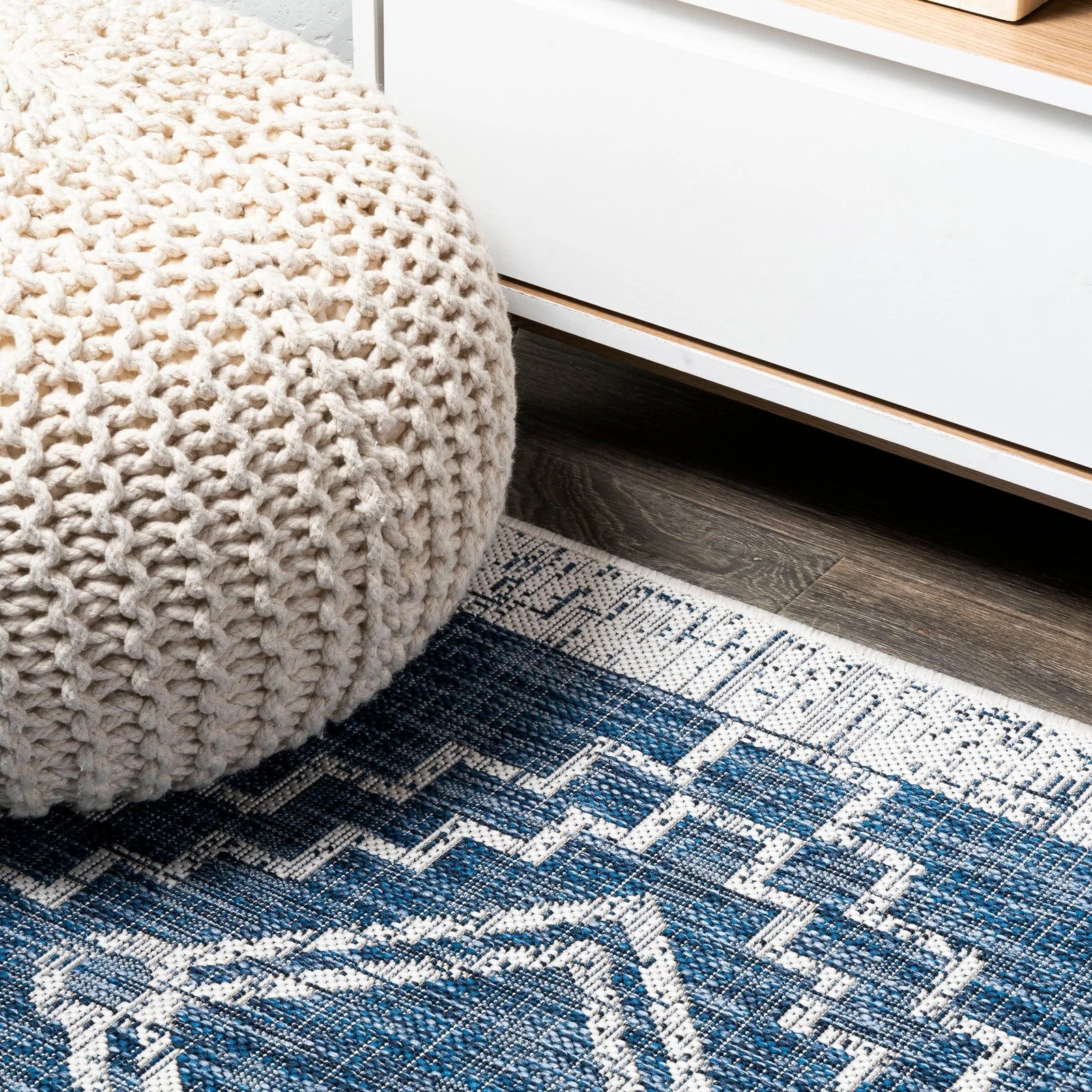 Marokko Diamond Tribal Medallion Indoor/Outdoor Runner Rug - Image 37