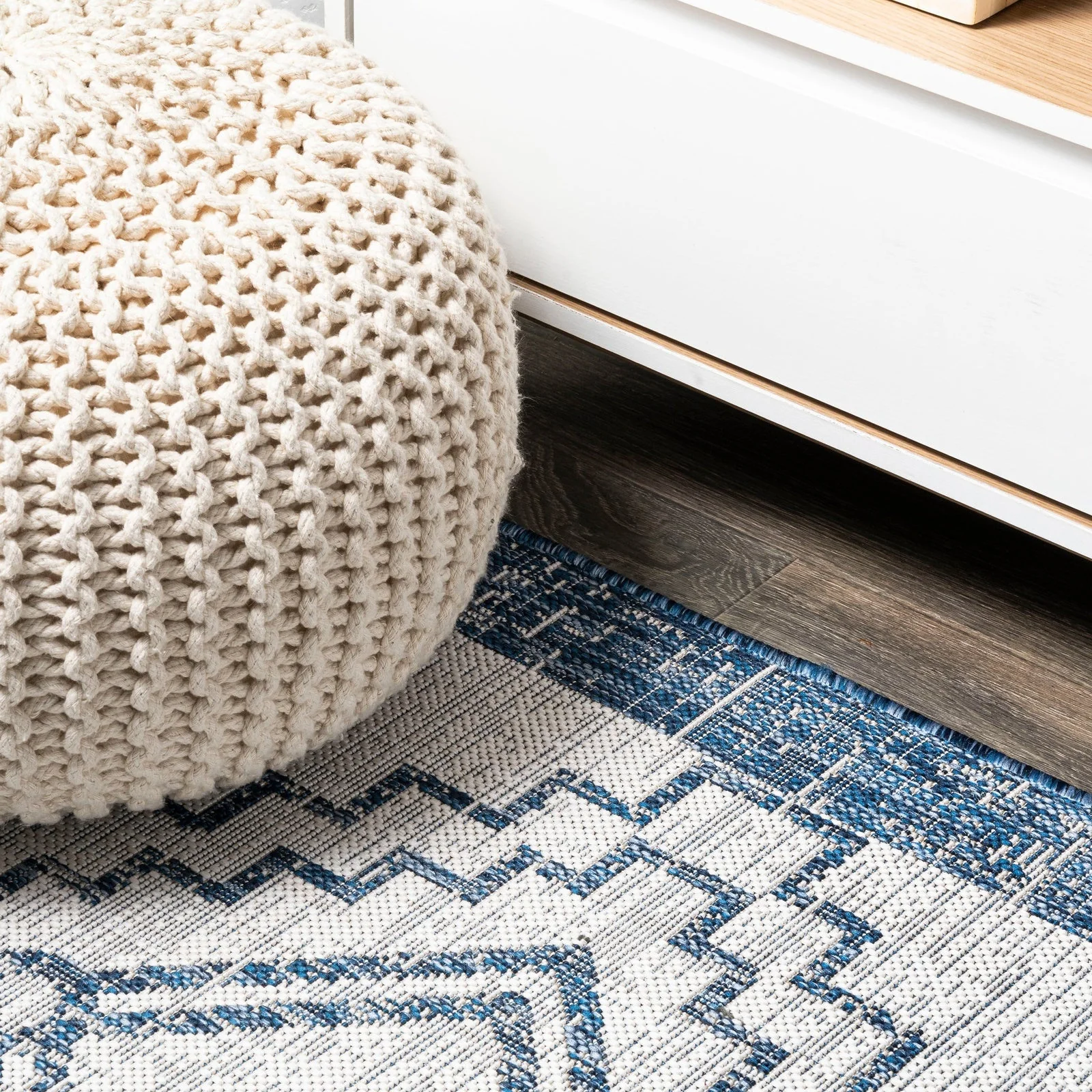 Marokko Diamond Tribal Medallion Indoor/Outdoor Runner Rug - Image 43
