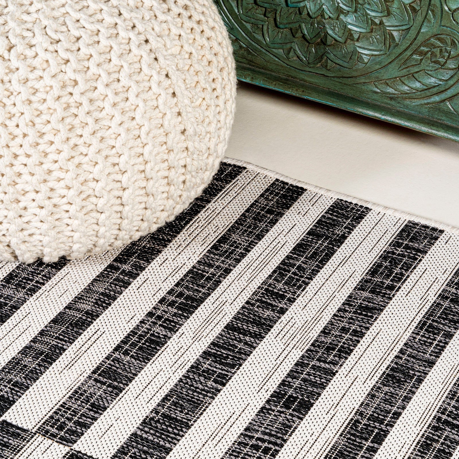 Sukie Modern Offset Stripe Indoor/Outdoor Runner Rug - Image 37