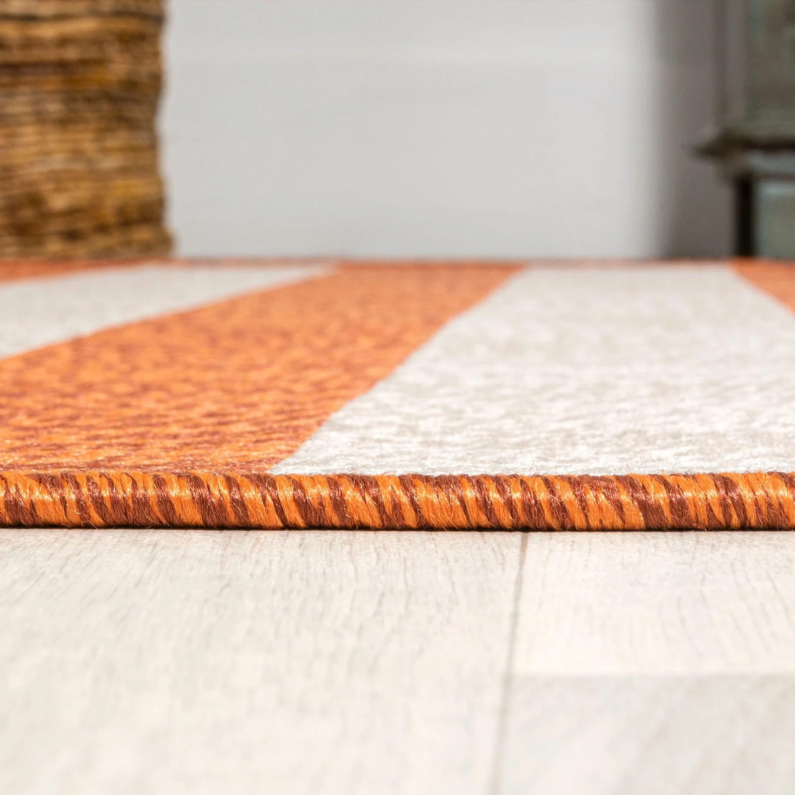 Negril Two-Tone Wide Stripe Indoor/Outdoor Runner Rug - Image 21