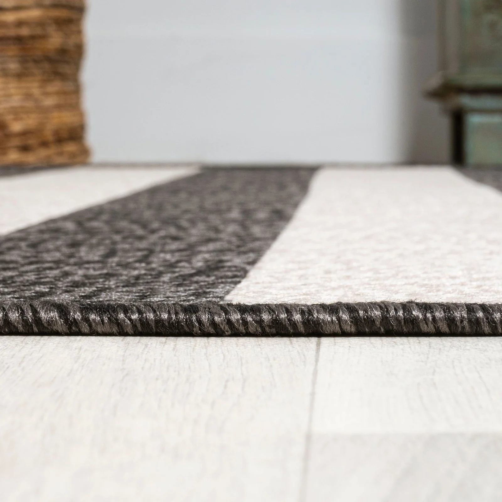 Negril Two-Tone Wide Stripe Indoor/Outdoor Runner Rug - Image 6
