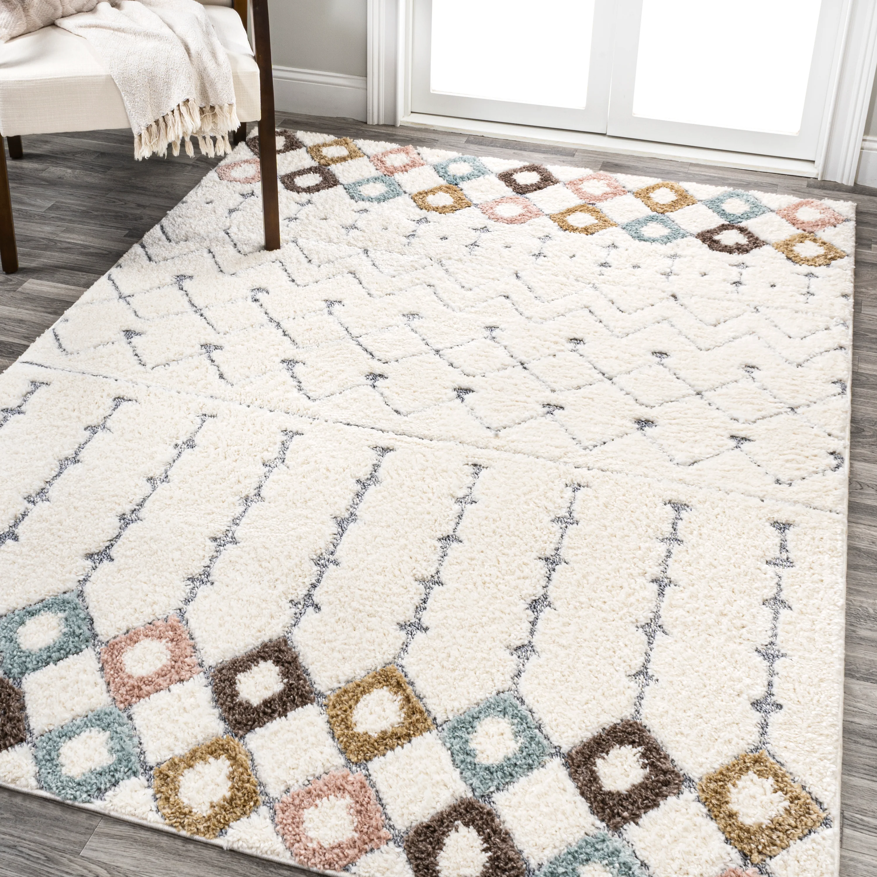 Pia Moroccan Trellis Plush Carved Area Rug - Image 12