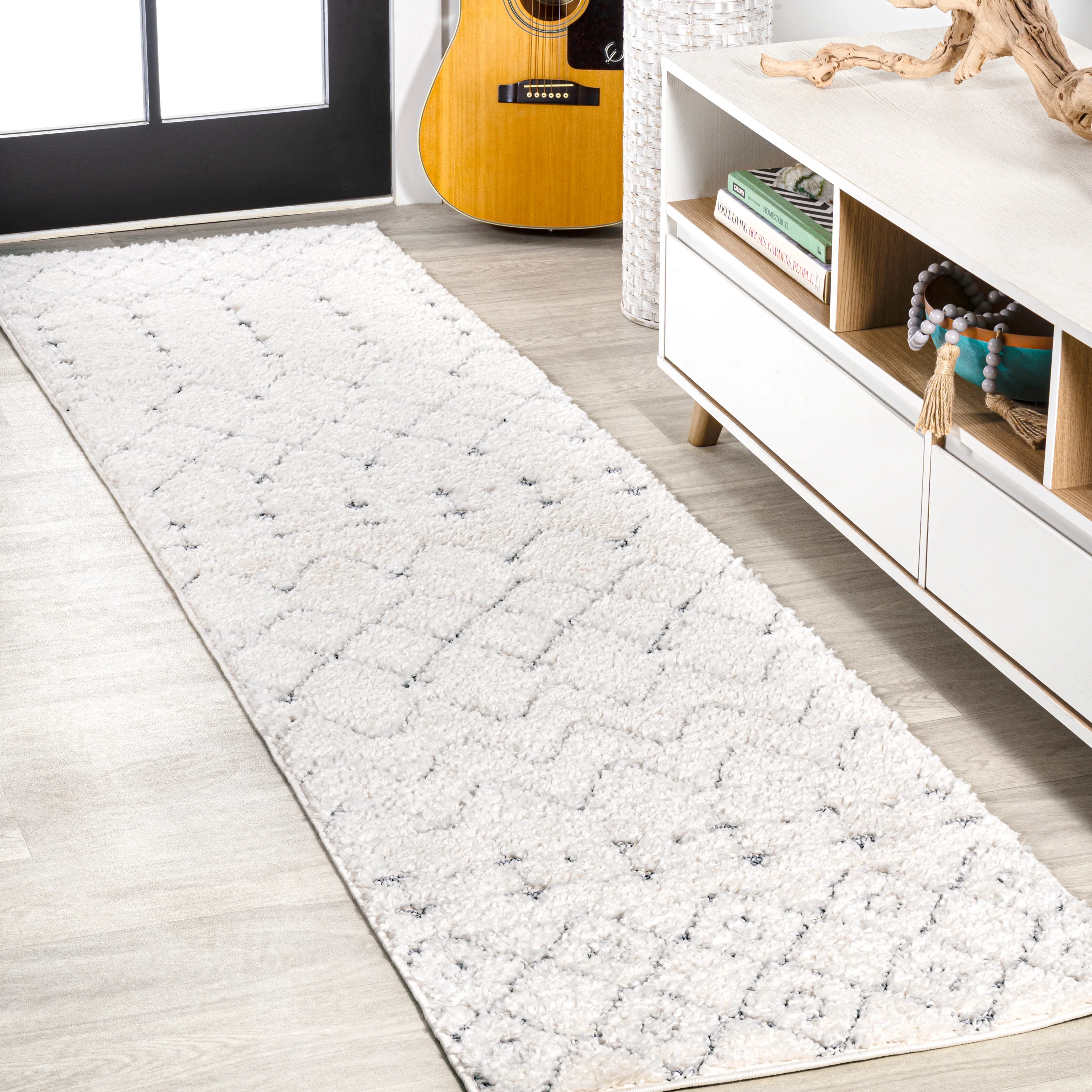 Pia Moroccan Trellis Plush Carved Area Rug - Image 5