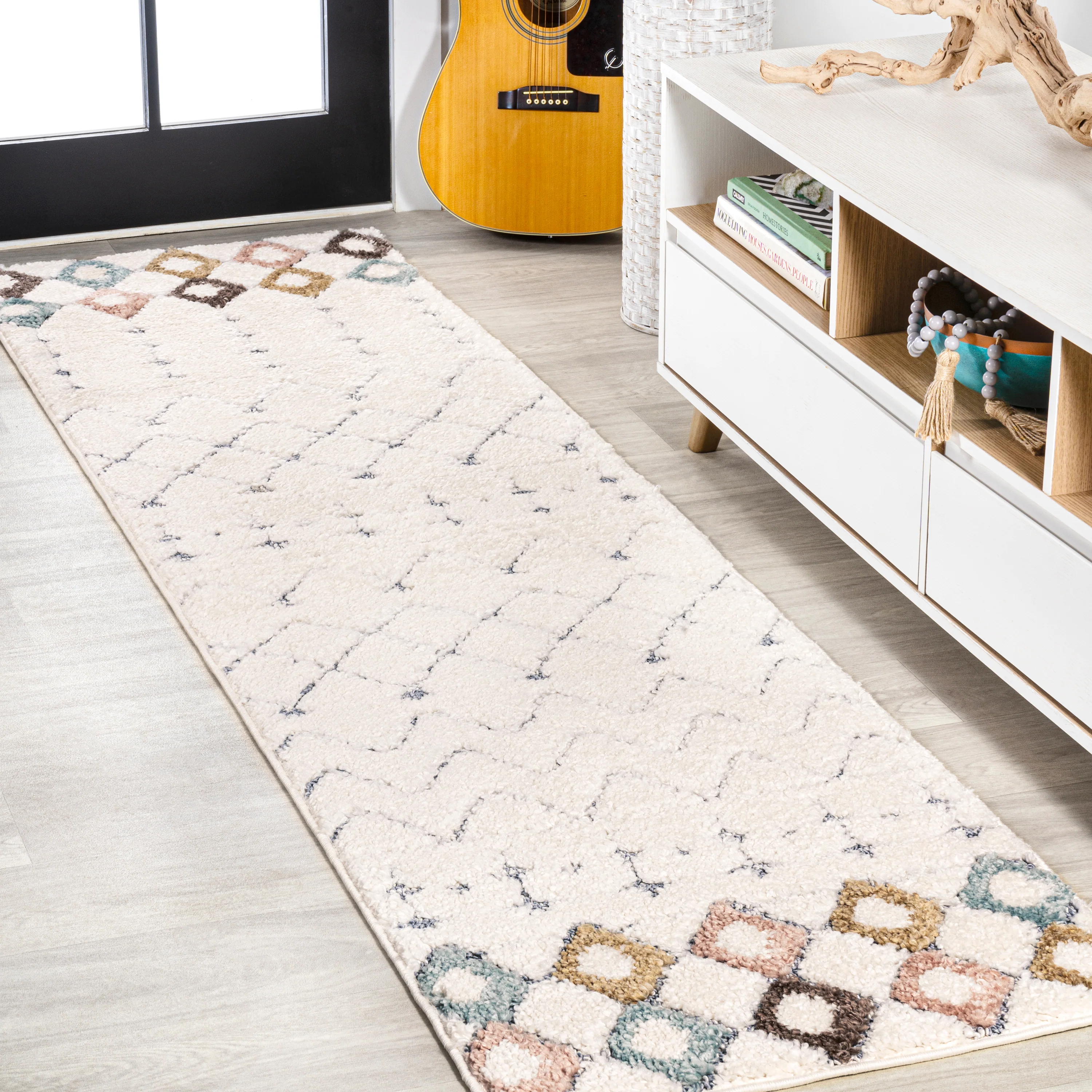 Pia Moroccan Trellis Plush Carved Area Rug - Image 8