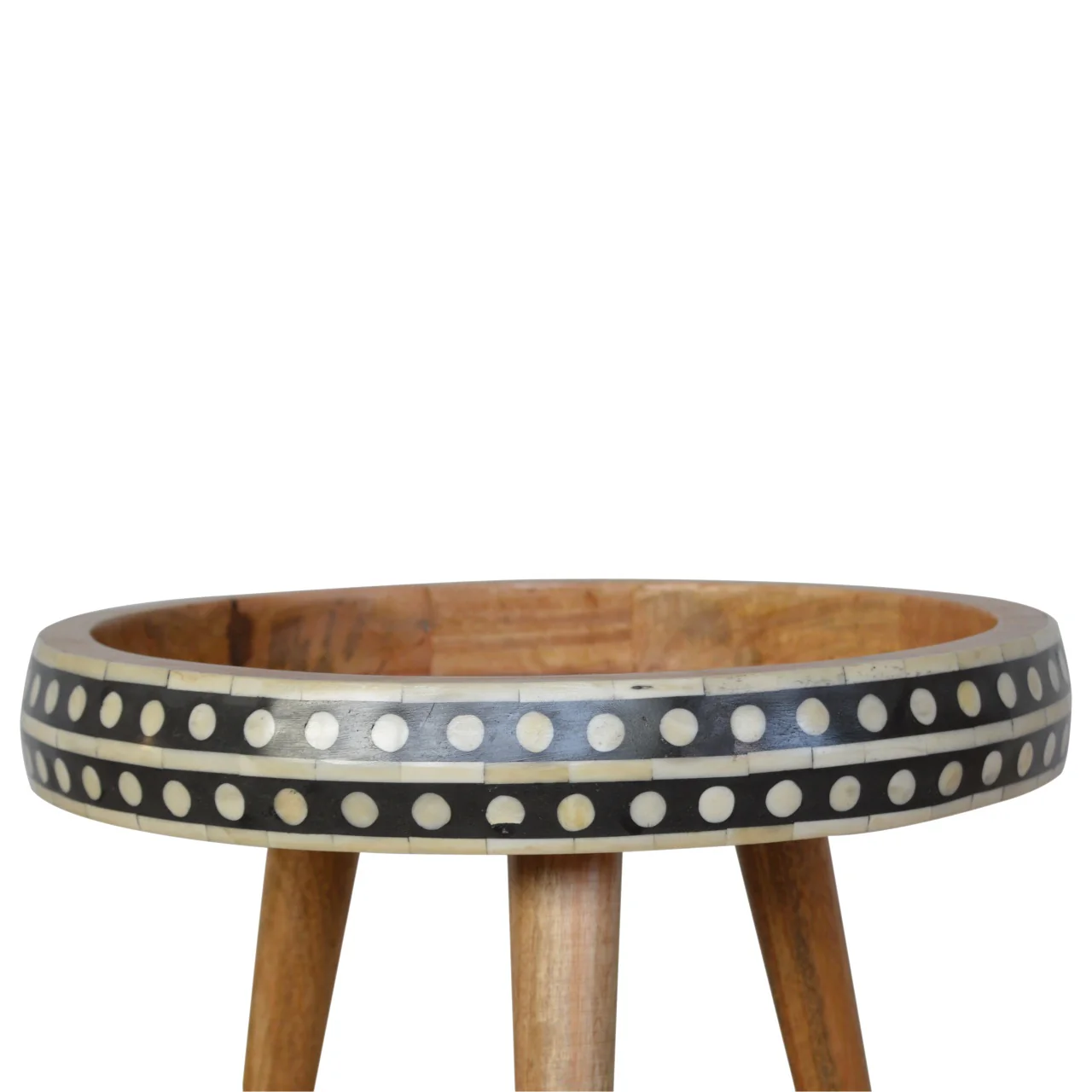 Solid Wood Small Dotted End Table - Image 3