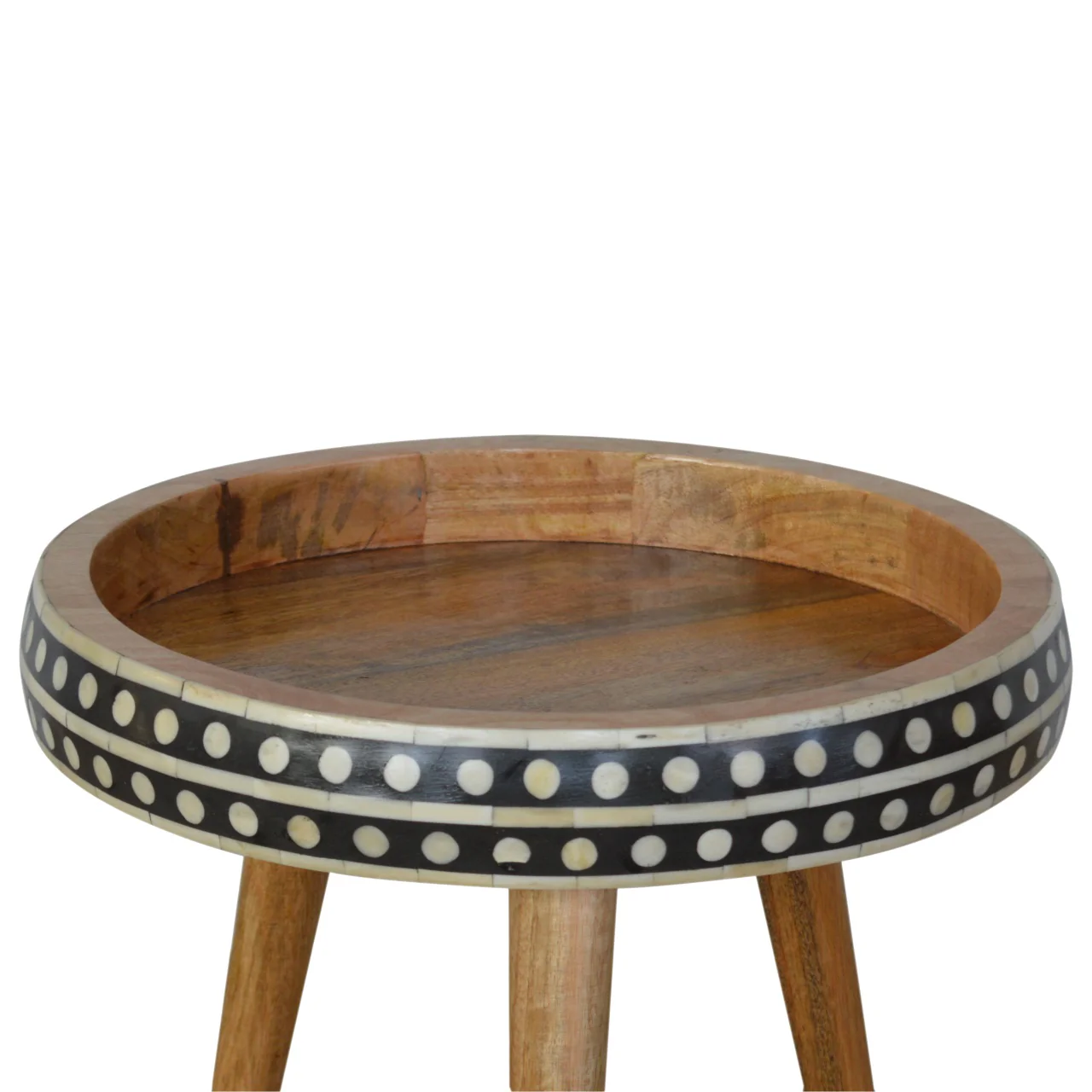 Solid Wood Small Dotted End Table - Image 5