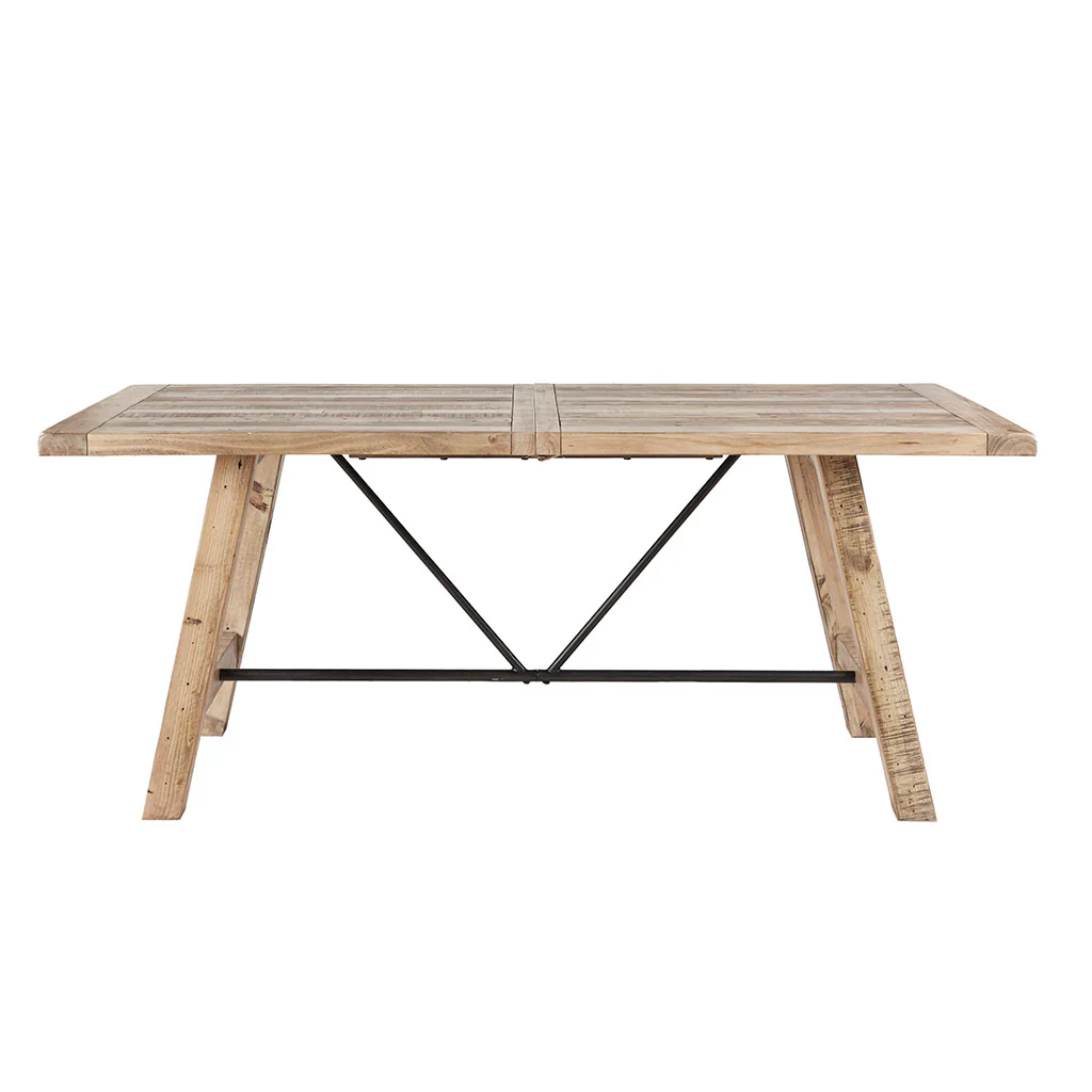Sonoma Rustic Dining Table with Metal Support - Image 4