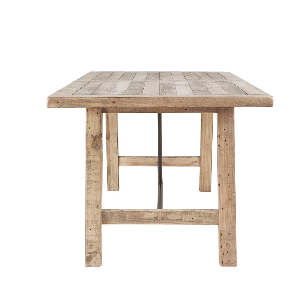 Sonoma Rustic Dining Table with Metal Support - Image 5