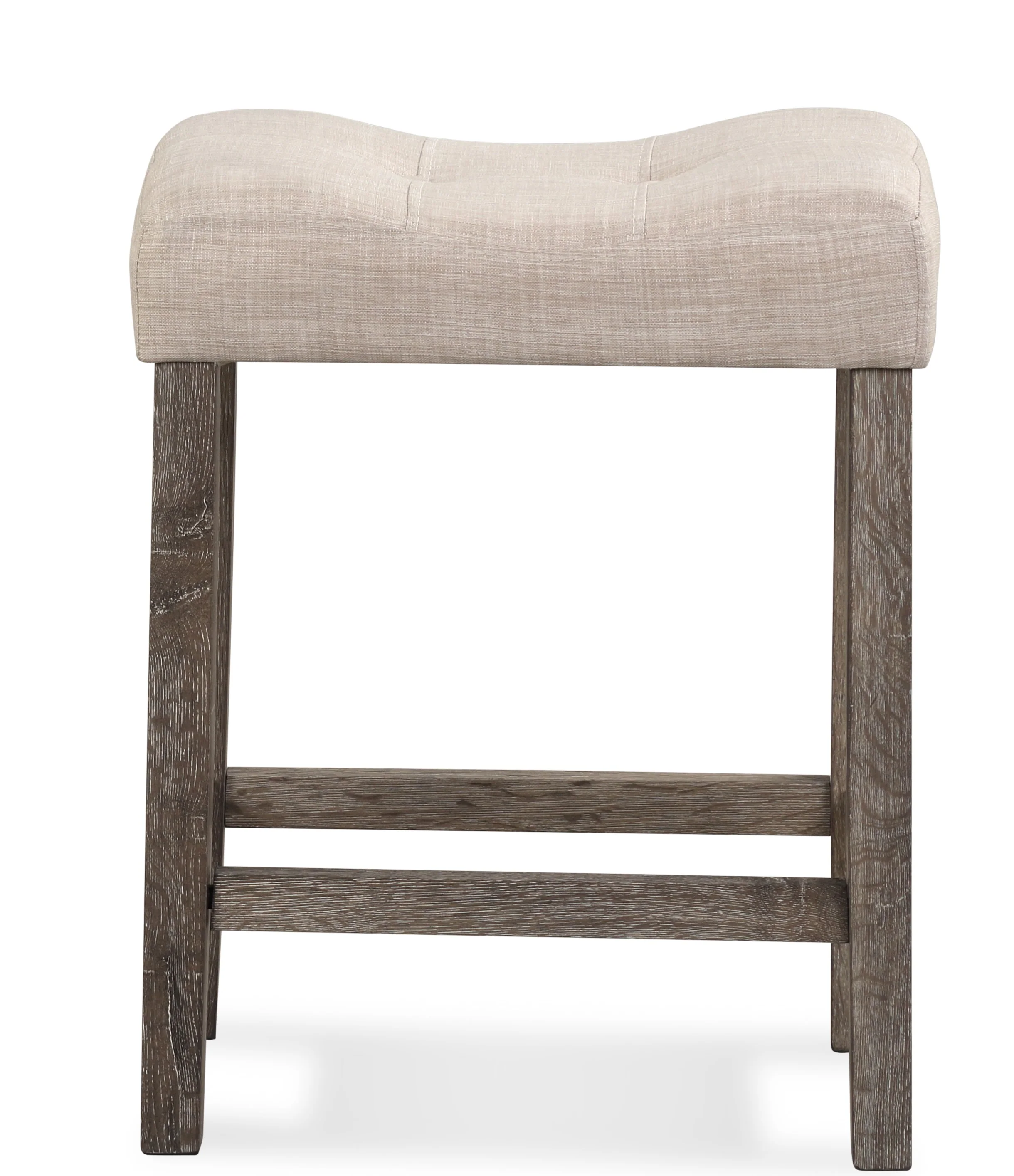 Sora Button Tufted Counter Height Saddle Stool, Set of 2 - Image 4