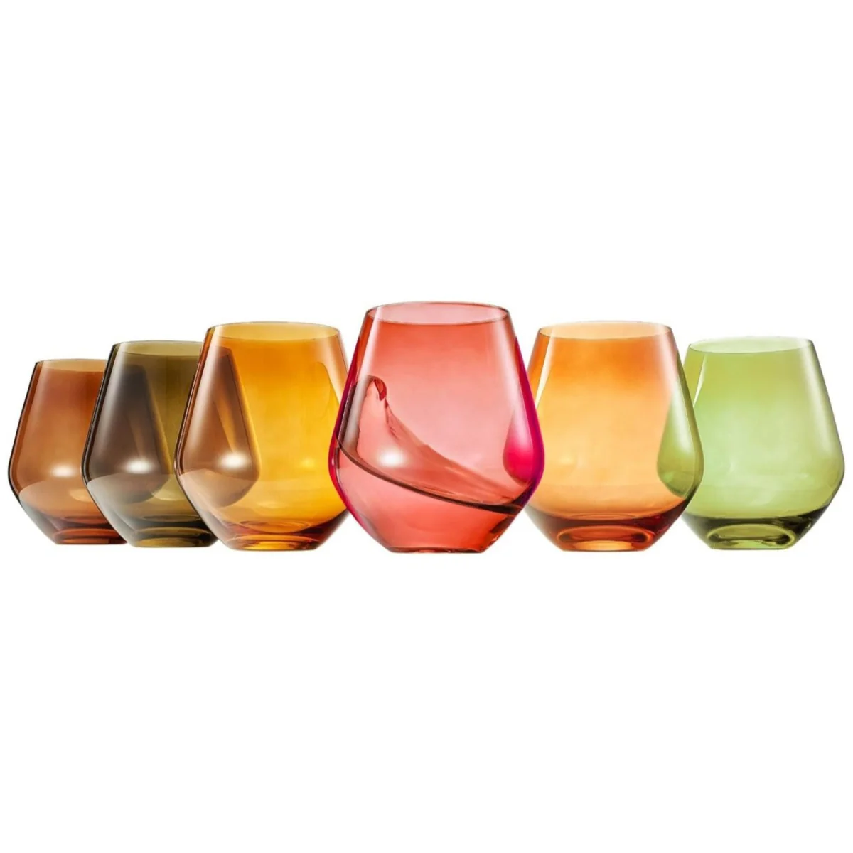 Spring & Summer Colored Wine Glasses Set of 6
