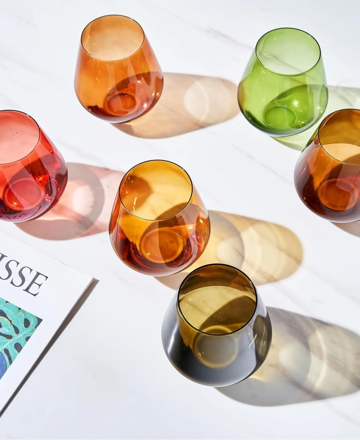 Spring & Summer Colored Wine Glasses Set of 6 - Image 2