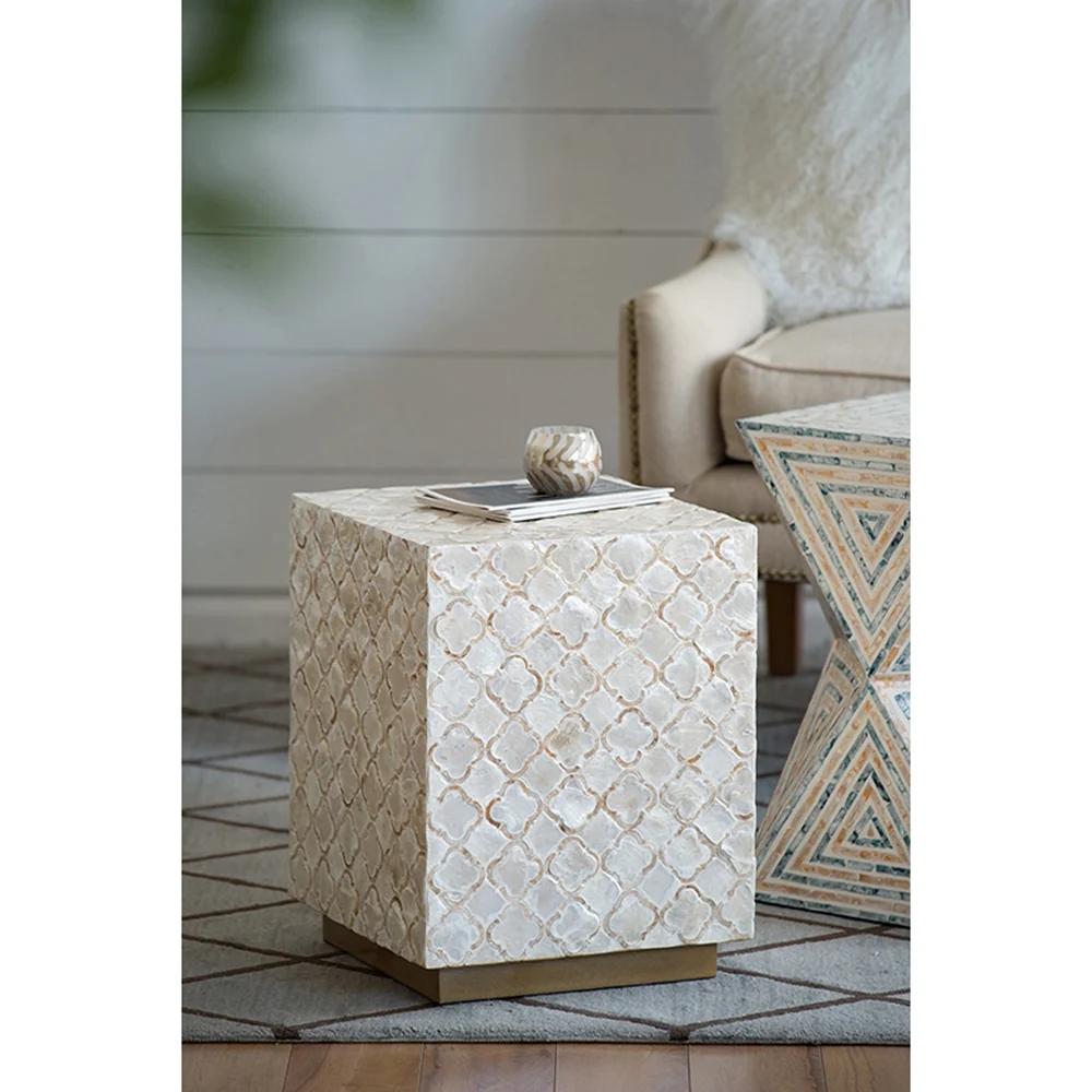 Square Capiz Side Table - Image 11