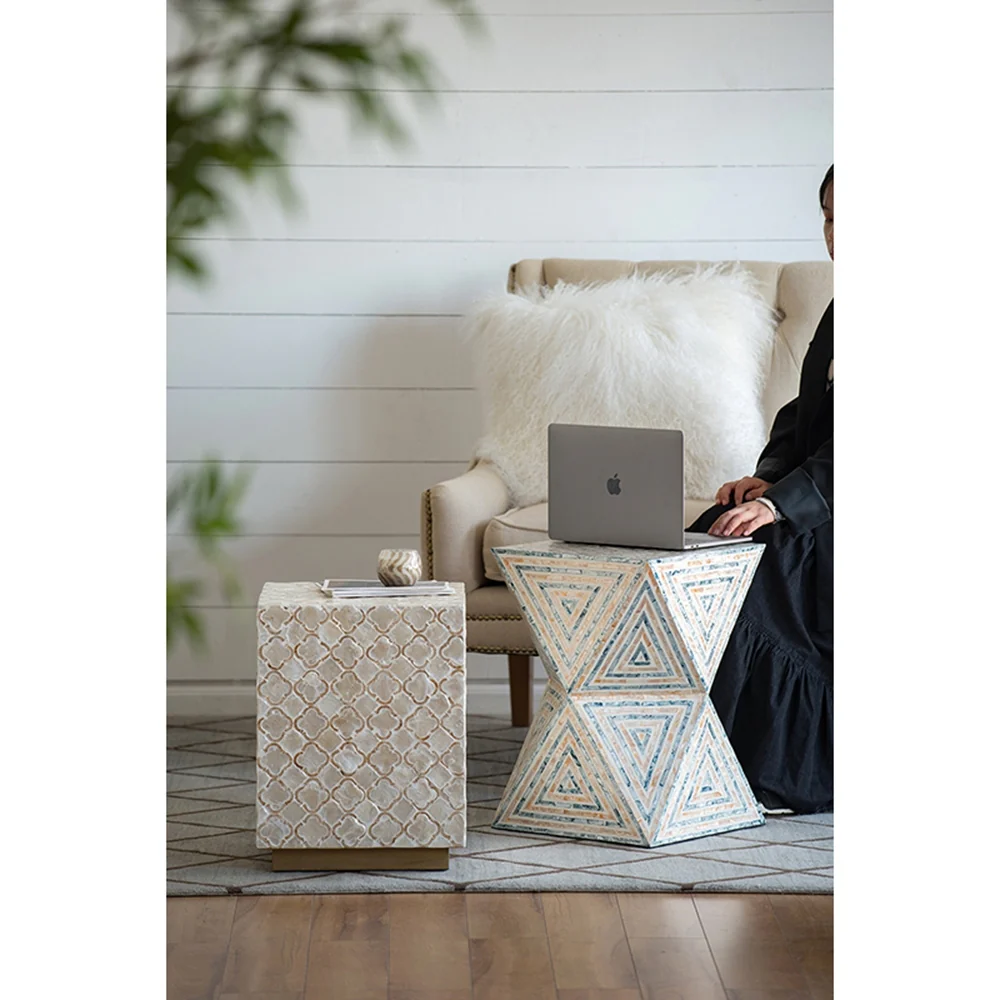 Square Capiz Side Table - Image 13