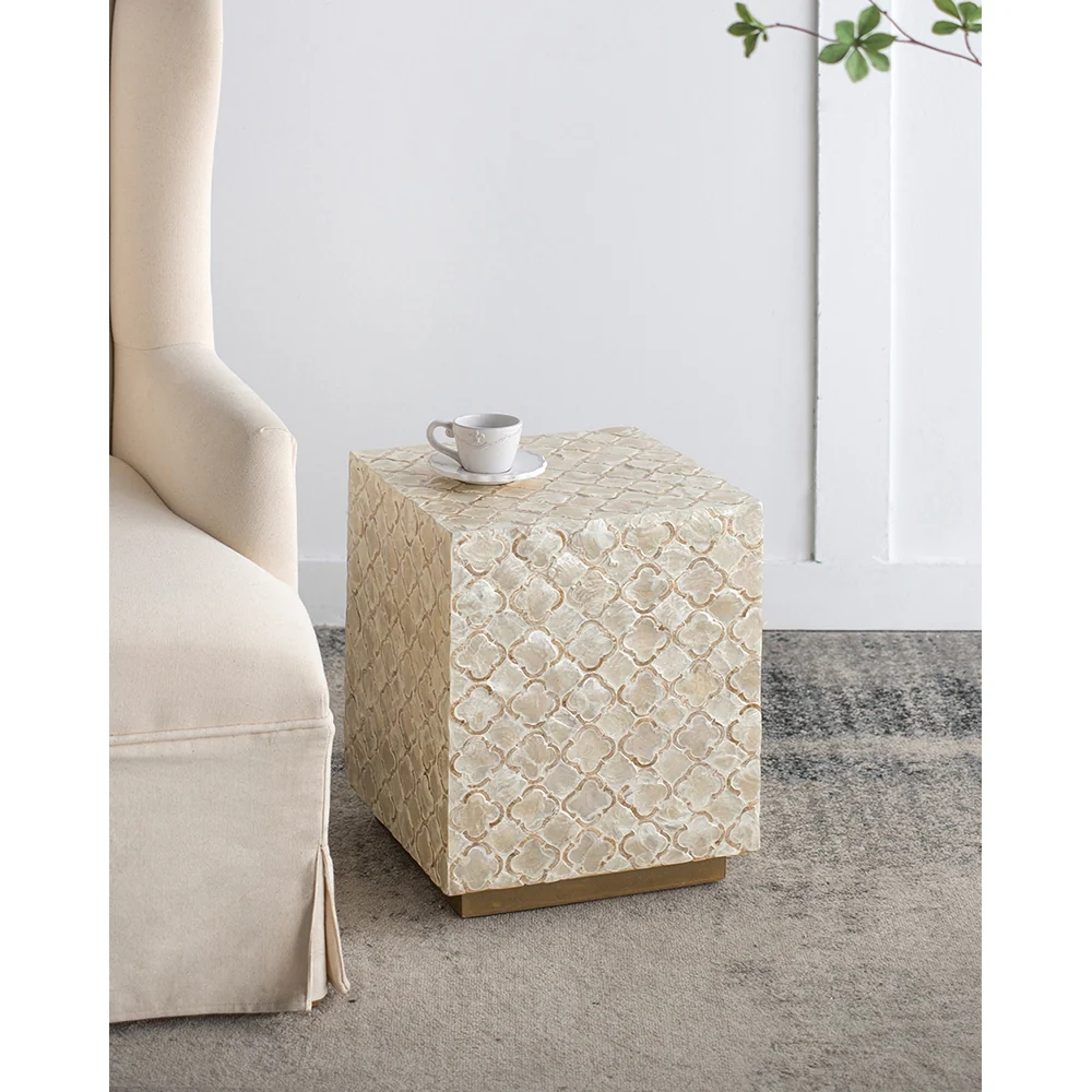 Square Capiz Side Table - Image 8