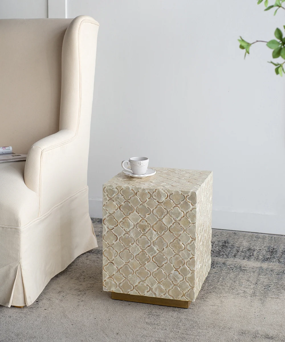 Square Capiz Side Table - Image 9