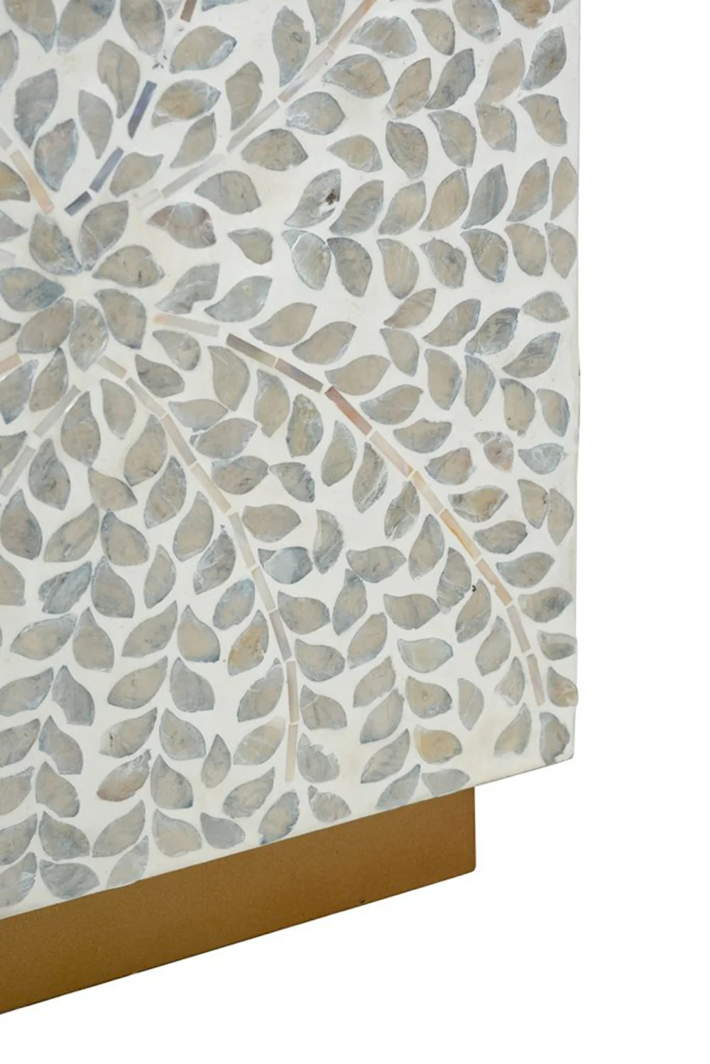 Square White Capiz Side Table - Image 4