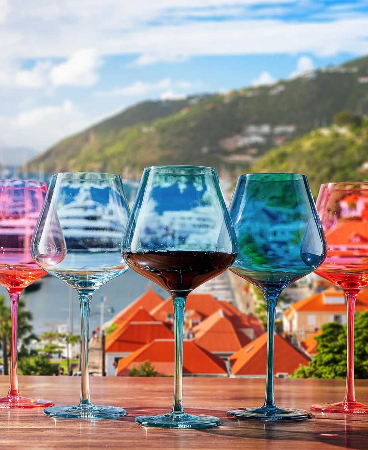 St Barths Wine Glasses Set of 5 - Image 2