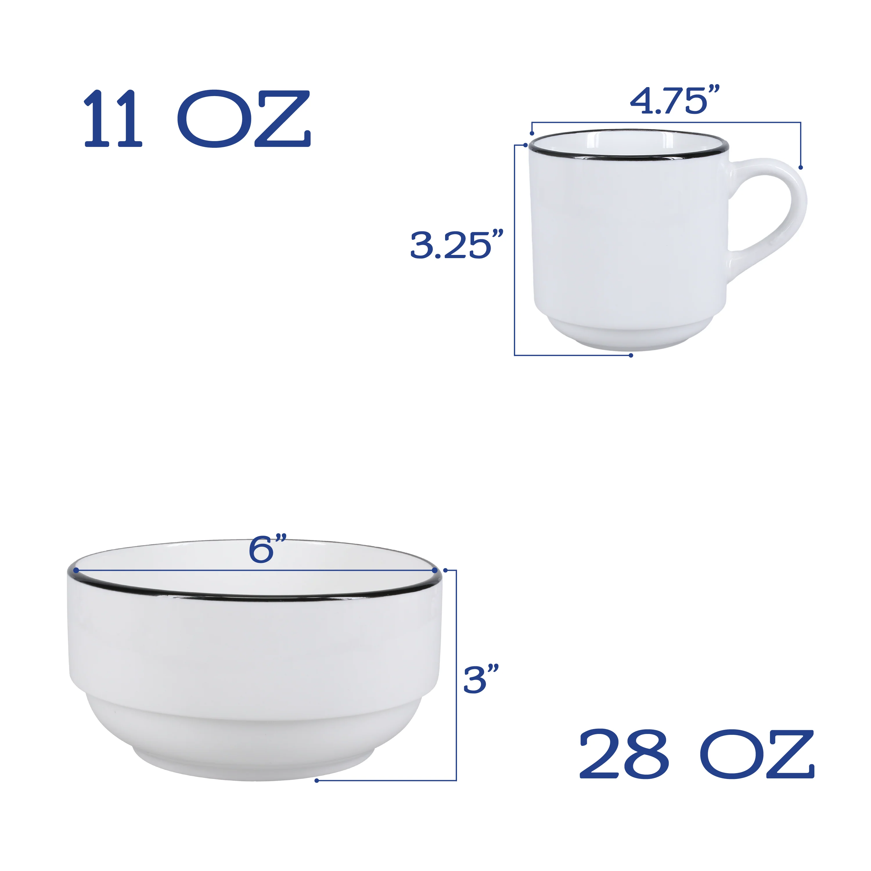 Stackable 16 Piece Dinnerware Set - Image 4