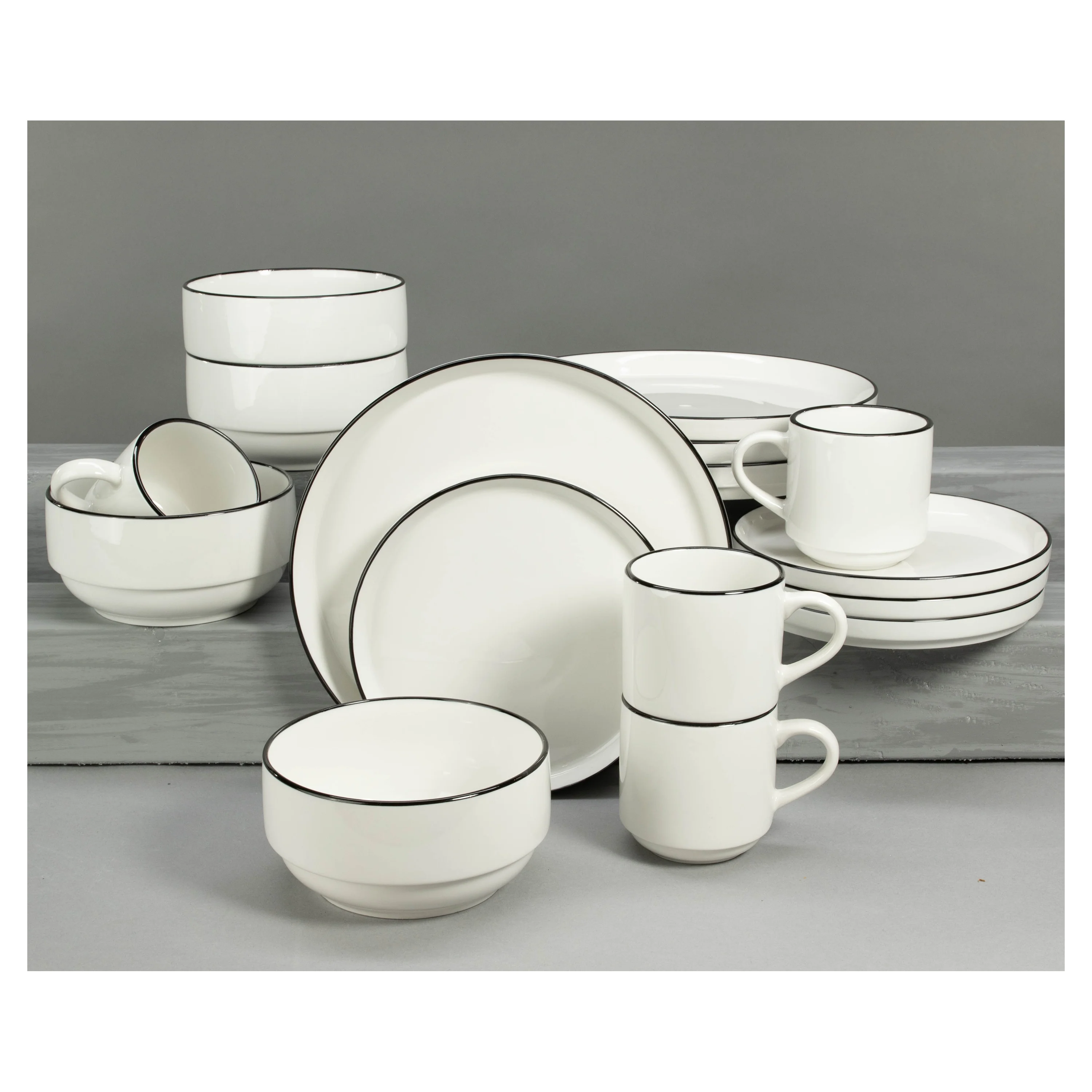Stackable 16 Piece Dinnerware Set - Image 7