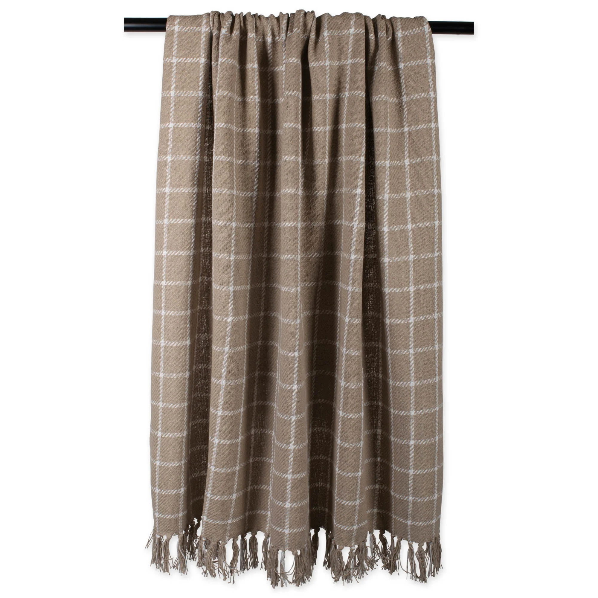 Stone Checked Plaid Throw - Image 5