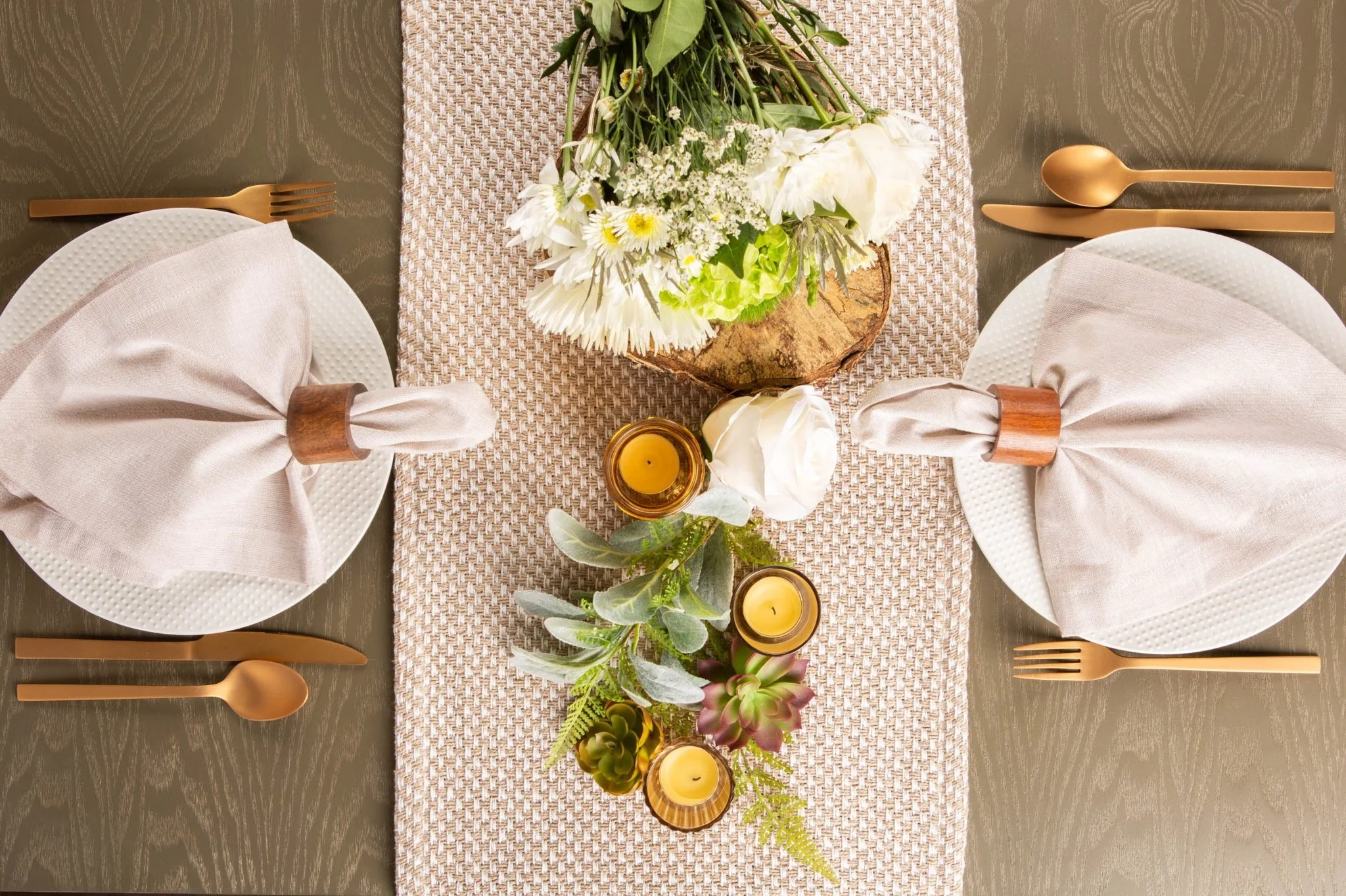 Stone Woven Table Runner 15X72 - Image 4
