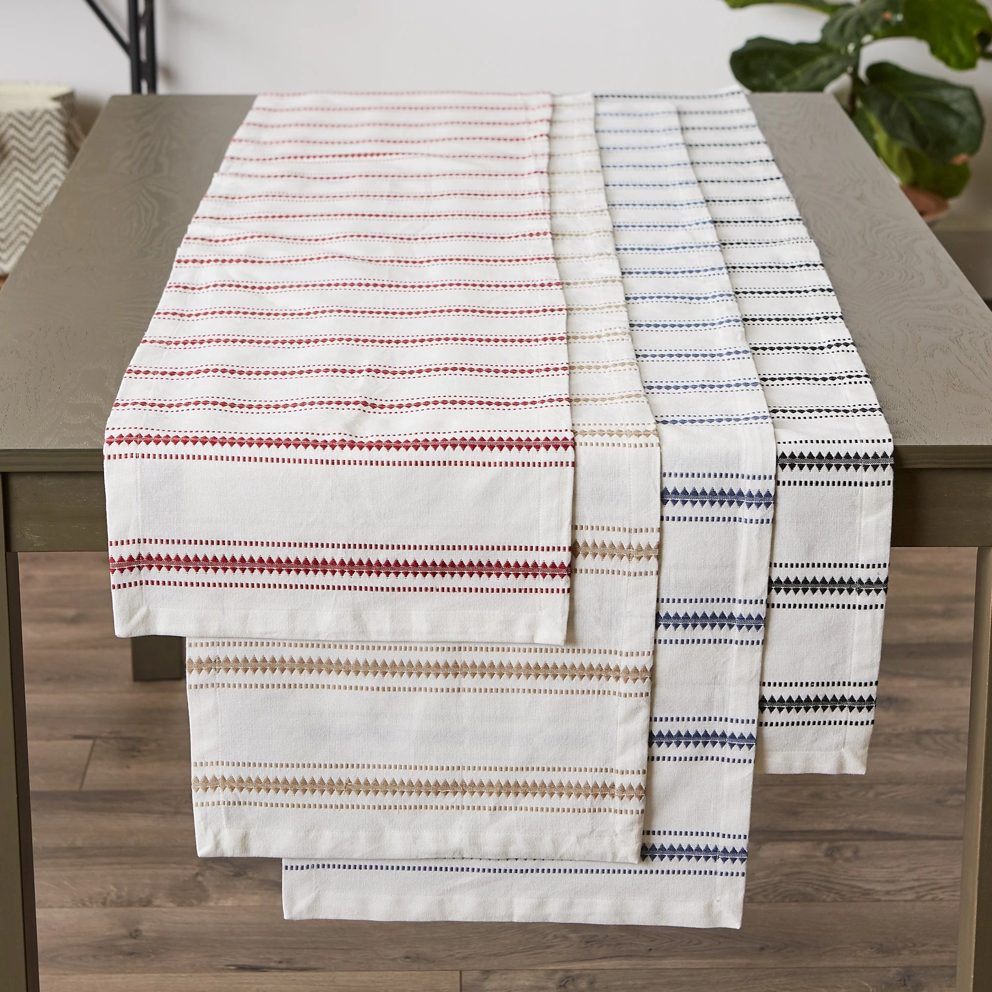 Stone Zig Dobby Stripe Table Runner 14X72 - Image 5