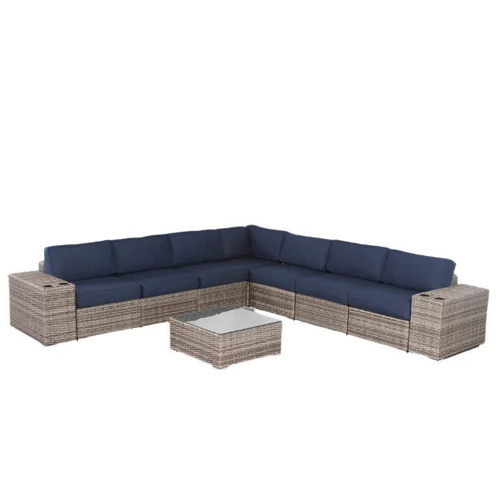 Rattan Wicker Fully Assembled 6-Person Seating Group with Premium Sunbrella Cushions