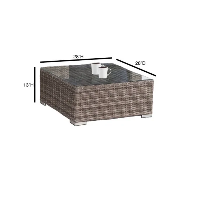 Rattan Wicker Fully Assembled 6-Person Seating Group with Premium Sunbrella Cushions - Image 6