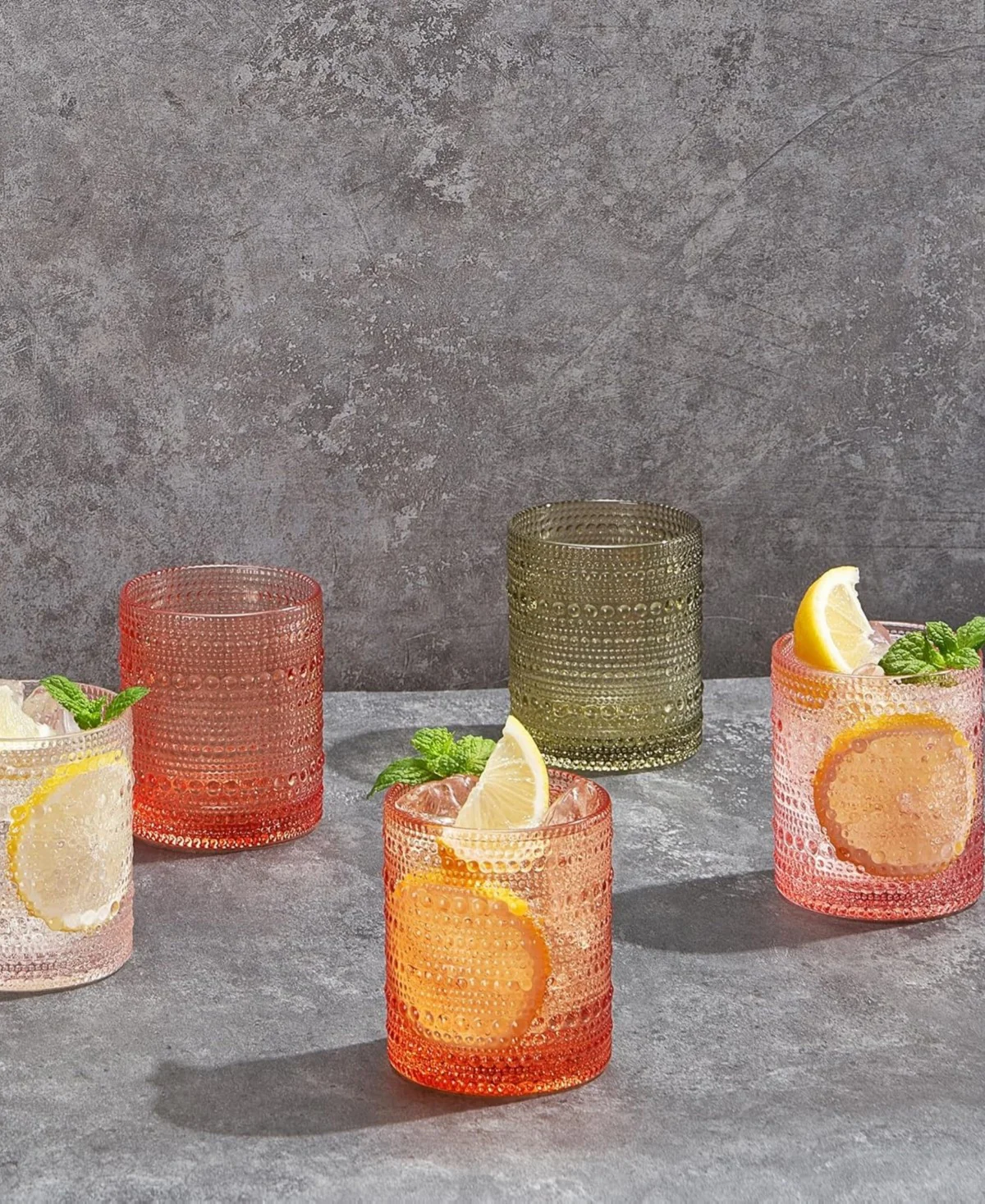 Sunset Hobnail Tumblers Set of 5 - Image 2