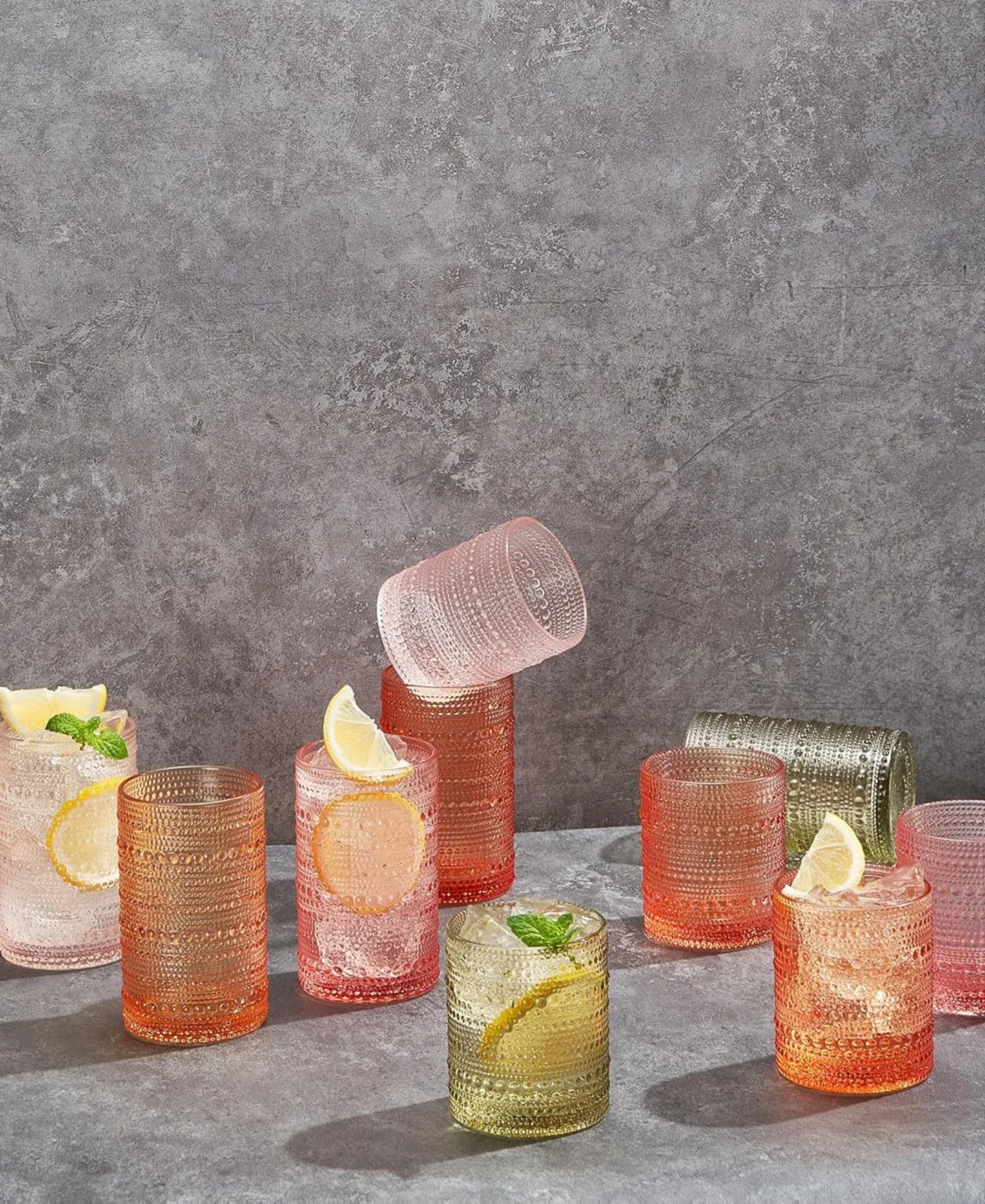 Sunset Hobnail Tumblers Set of 5 - Image 3