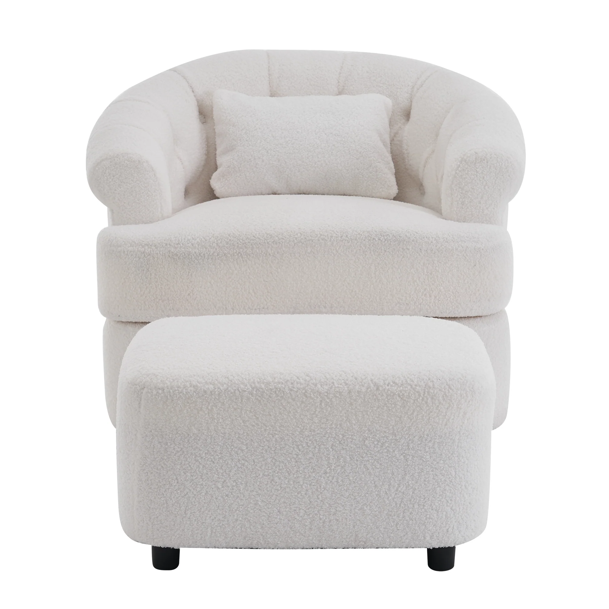 Swivel Barrel Chair with Ottoman - Image 13