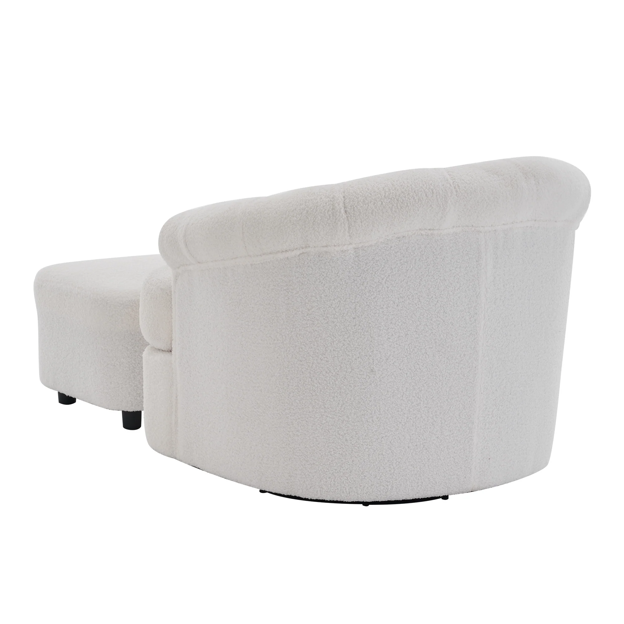 Swivel Barrel Chair with Ottoman - Image 15